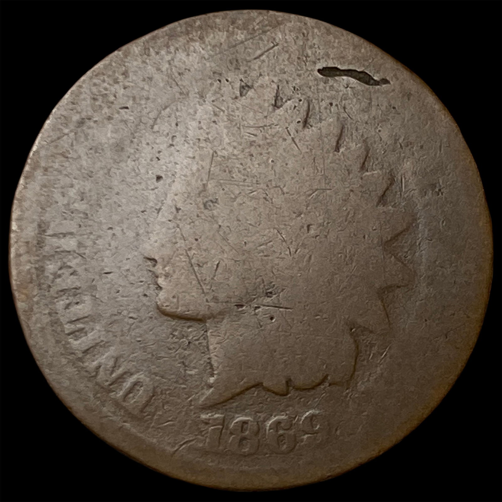 1869 Indian Head Cent NICELY CIRCULATED: 1869 Indian Head Cent NICELY CIRCULATED