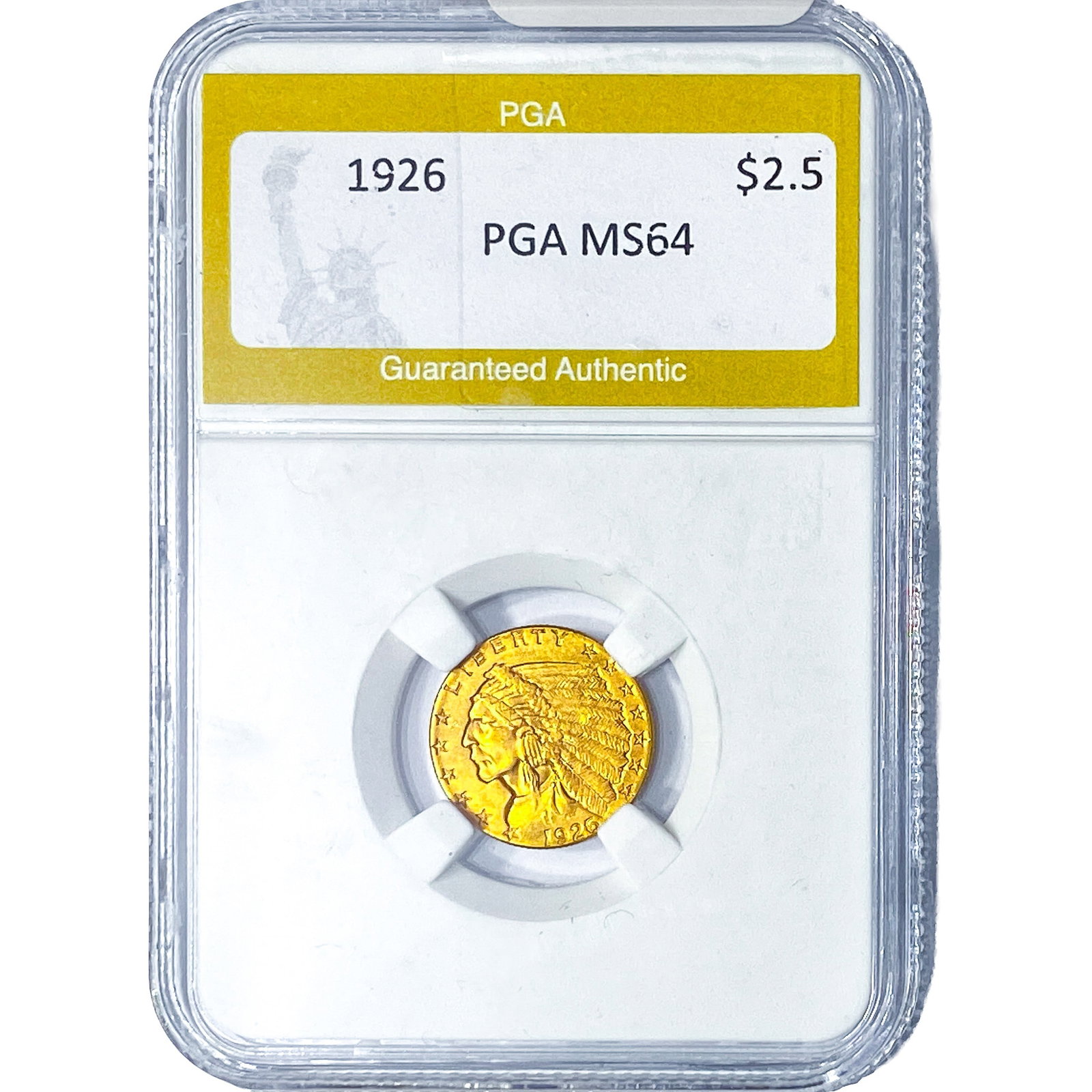 1926 $2.50 Gold Quarter Eagle PGA MS64: 1926 $2.50 Gold Quarter Eagle PGA MS64