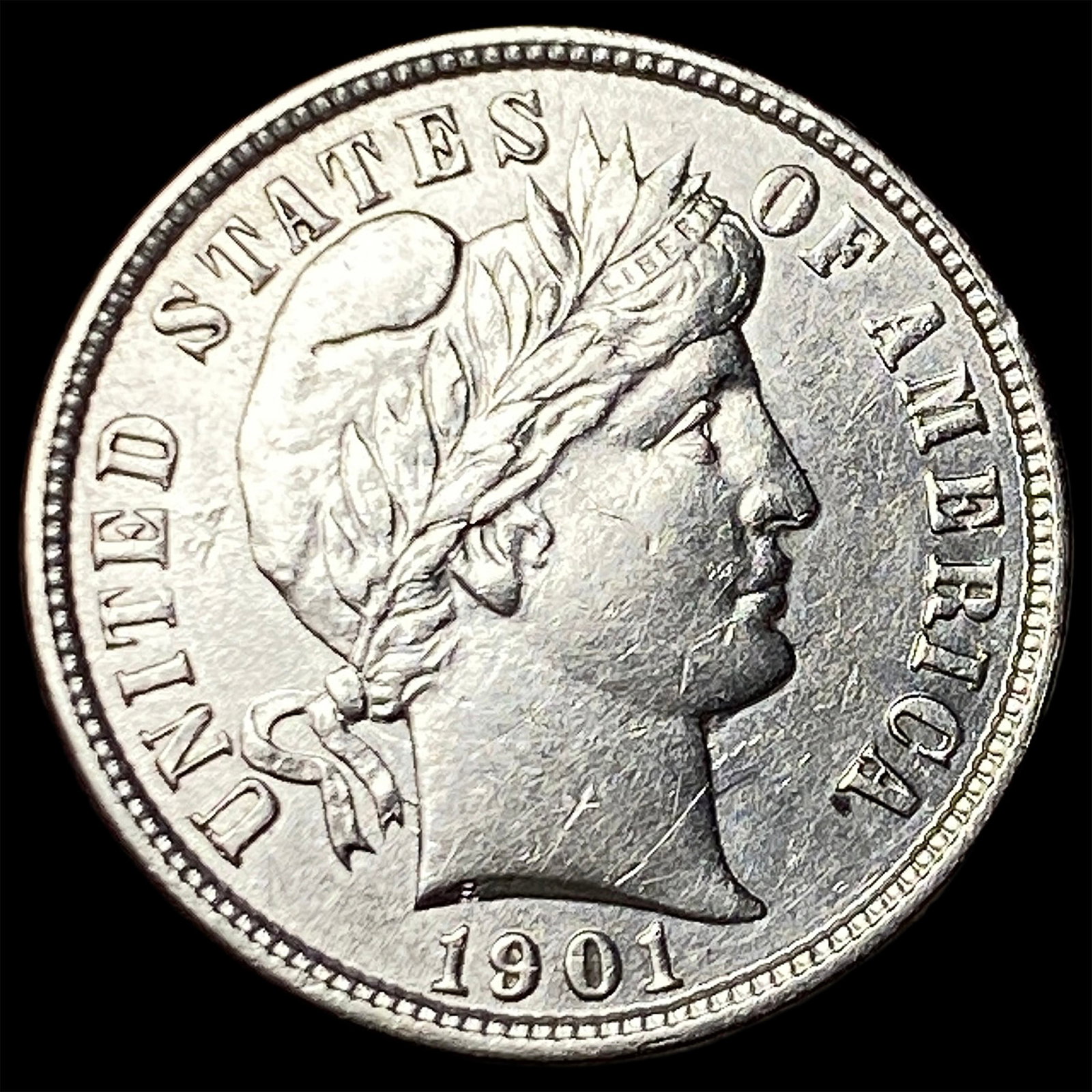 1901 Barber Dime CLOSELY UNCIRCULATED: 1901 Barber Dime CLOSELY UNCIRCULATED