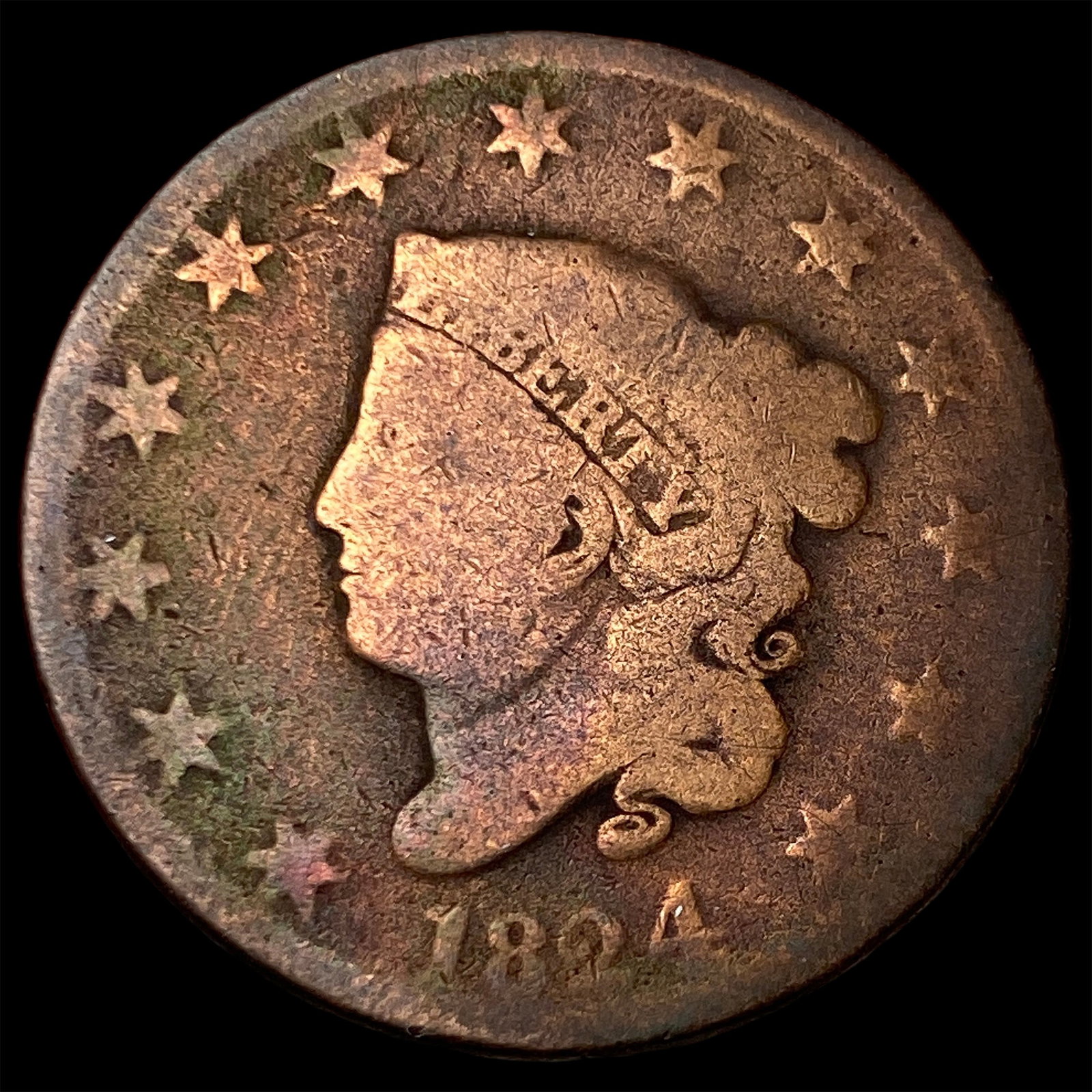 1804 Large Cent Draped Bust NICELY CIRCULATED: 1804 Large Cent Draped Bust NICELY CIRCULATED