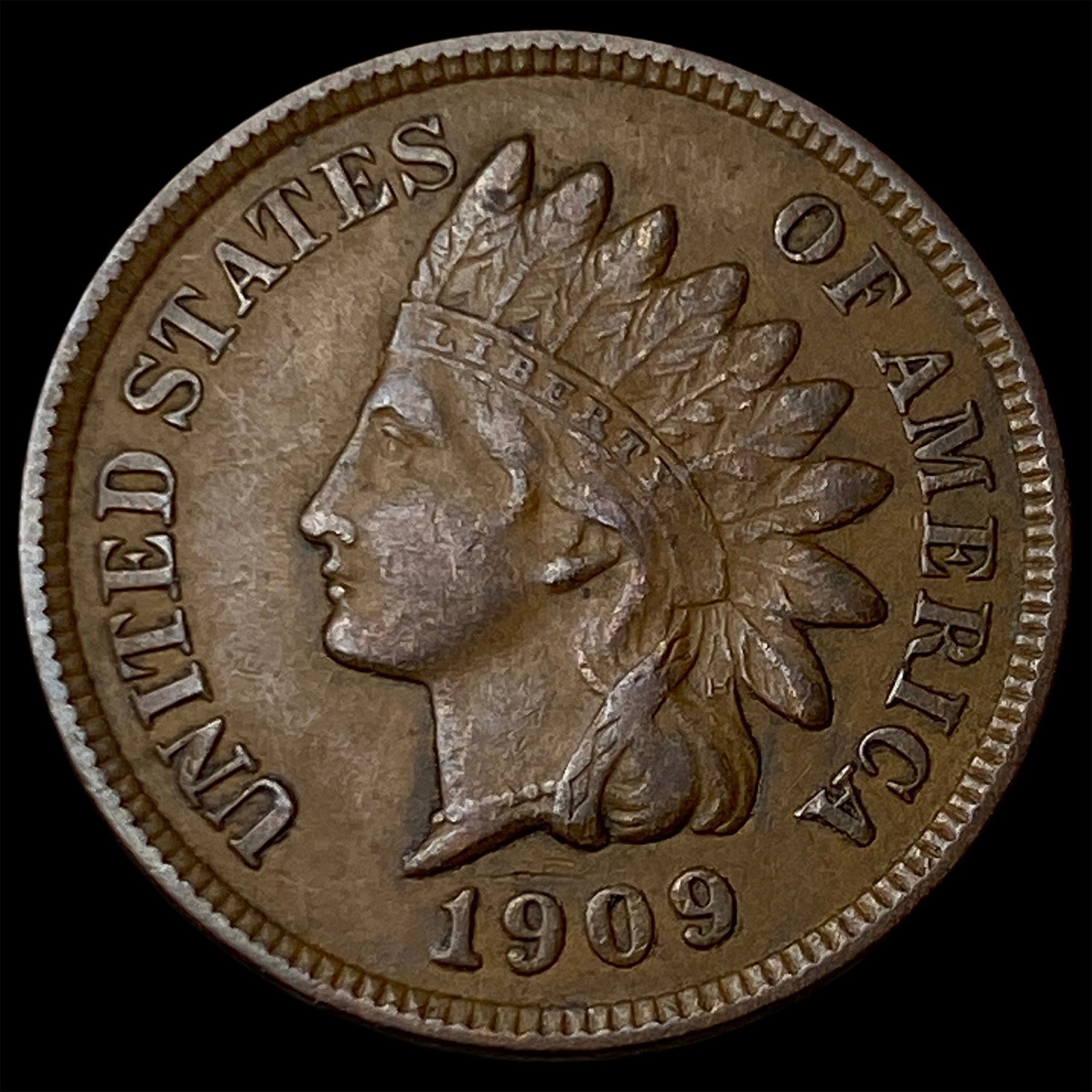 1909 Indian Head Cent CLOSELY UNCIRCULATED: 1909 Indian Head Cent CLOSELY UNCIRCULATED