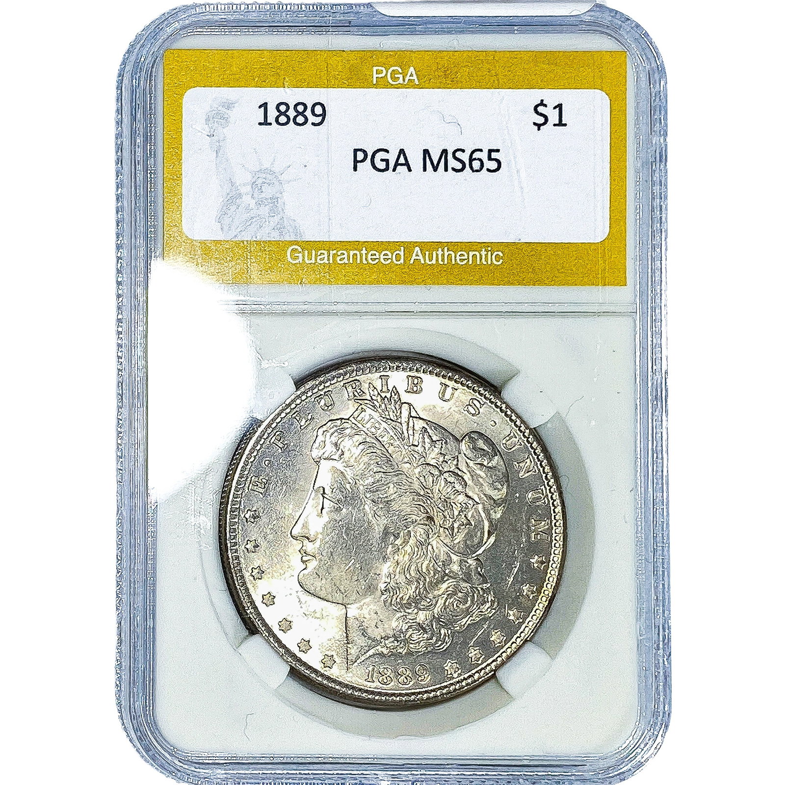1889 Morgan Silver Dollar PGA MS65: 1889 Morgan Silver Dollar PGA MS65
