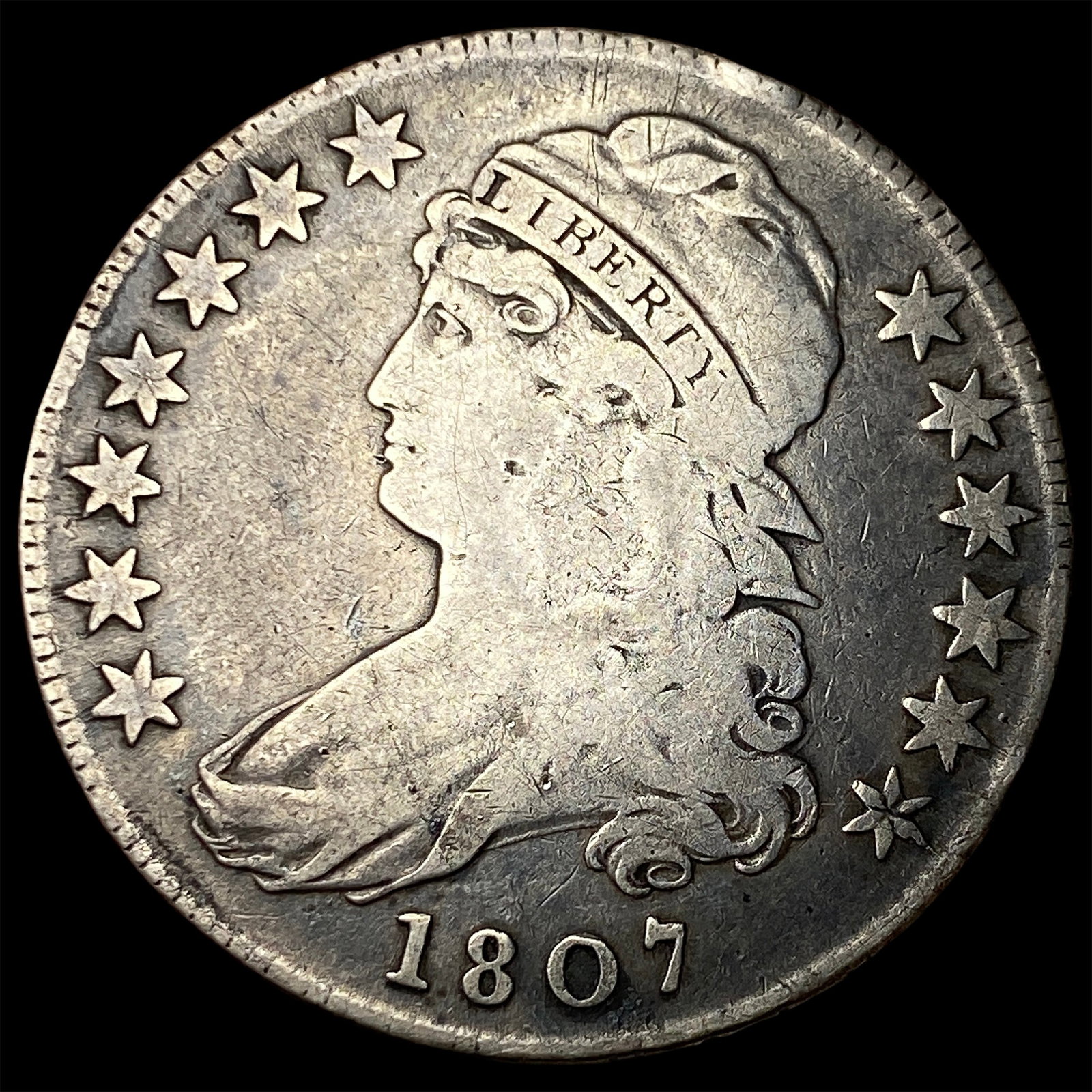 1807 Capped Bust Half Dollar LIGHTLY CIRCULATED (1 of 2)