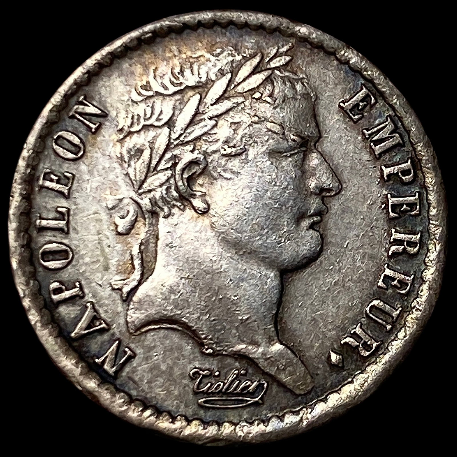 1808-K Silver Demi Franc Napoleon France CLOSELY UNCIRCULATED: 1808-K Silver Demi Franc Napoleon France CLOSELY UNCIRCULATED