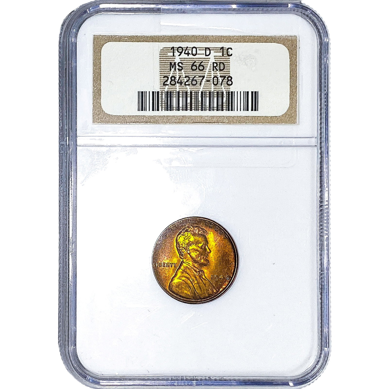 1940-D Wheat Cent NGC MS66 RD: 1940-D Wheat Cent NGC MS66 RD