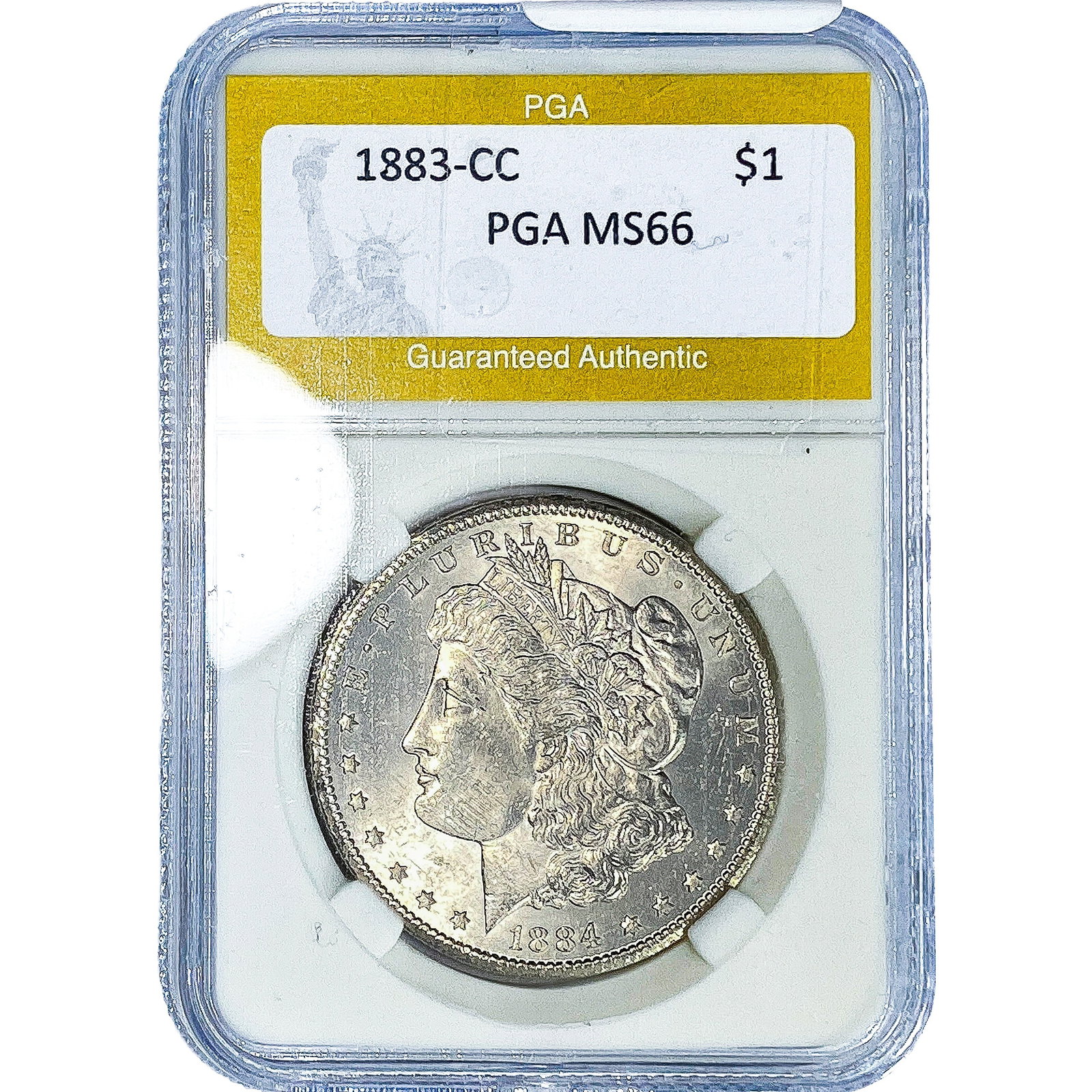 1883-CC Morgan Silver Dollar PGA MS66: 1883-CC Morgan Silver Dollar PGA MS66