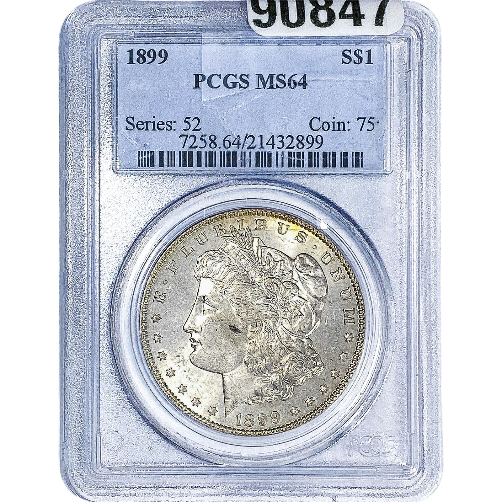 1899 Morgan Silver Dollar PCGS MS64: 1899 Morgan Silver Dollar PCGS MS64