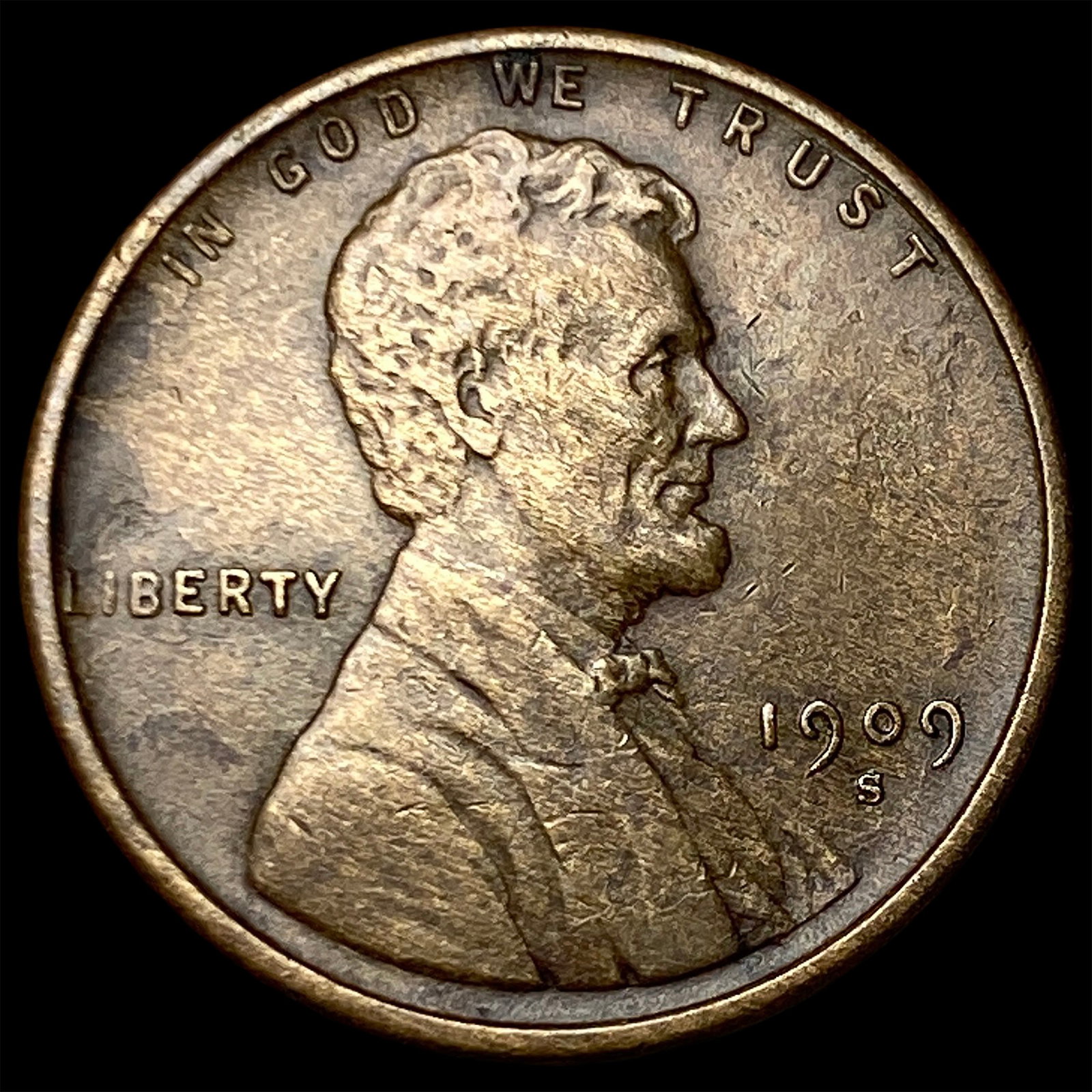1909-S Lincoln Wheat Cent CLOSELY UNCIRCULATED: 1909-S Lincoln Wheat Cent CLOSELY UNCIRCULATED
