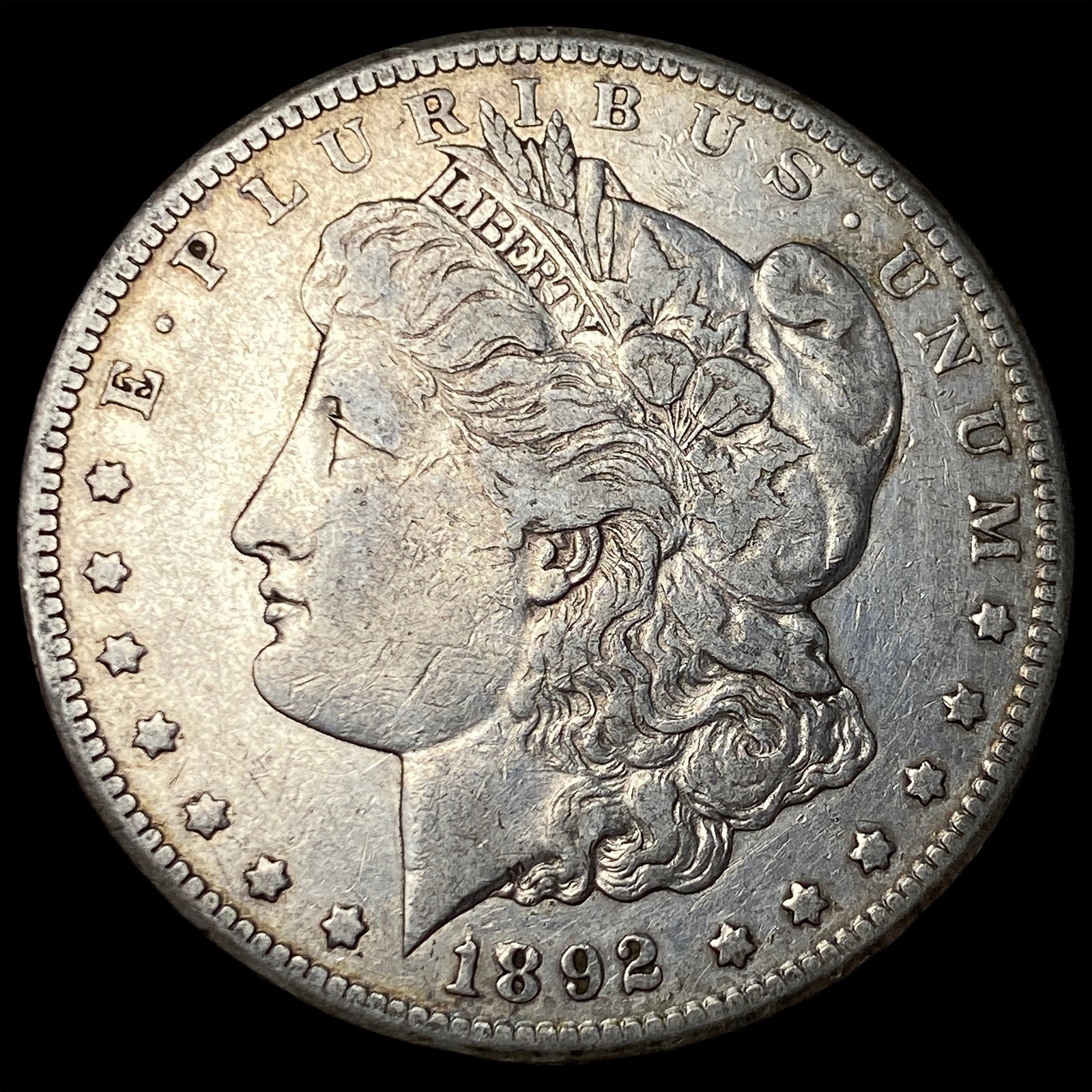 1892-CC Silver Morgan Dollar NEARLY UNCIRCULATED: 1892-CC Silver Morgan Dollar NEARLY UNCIRCULATED