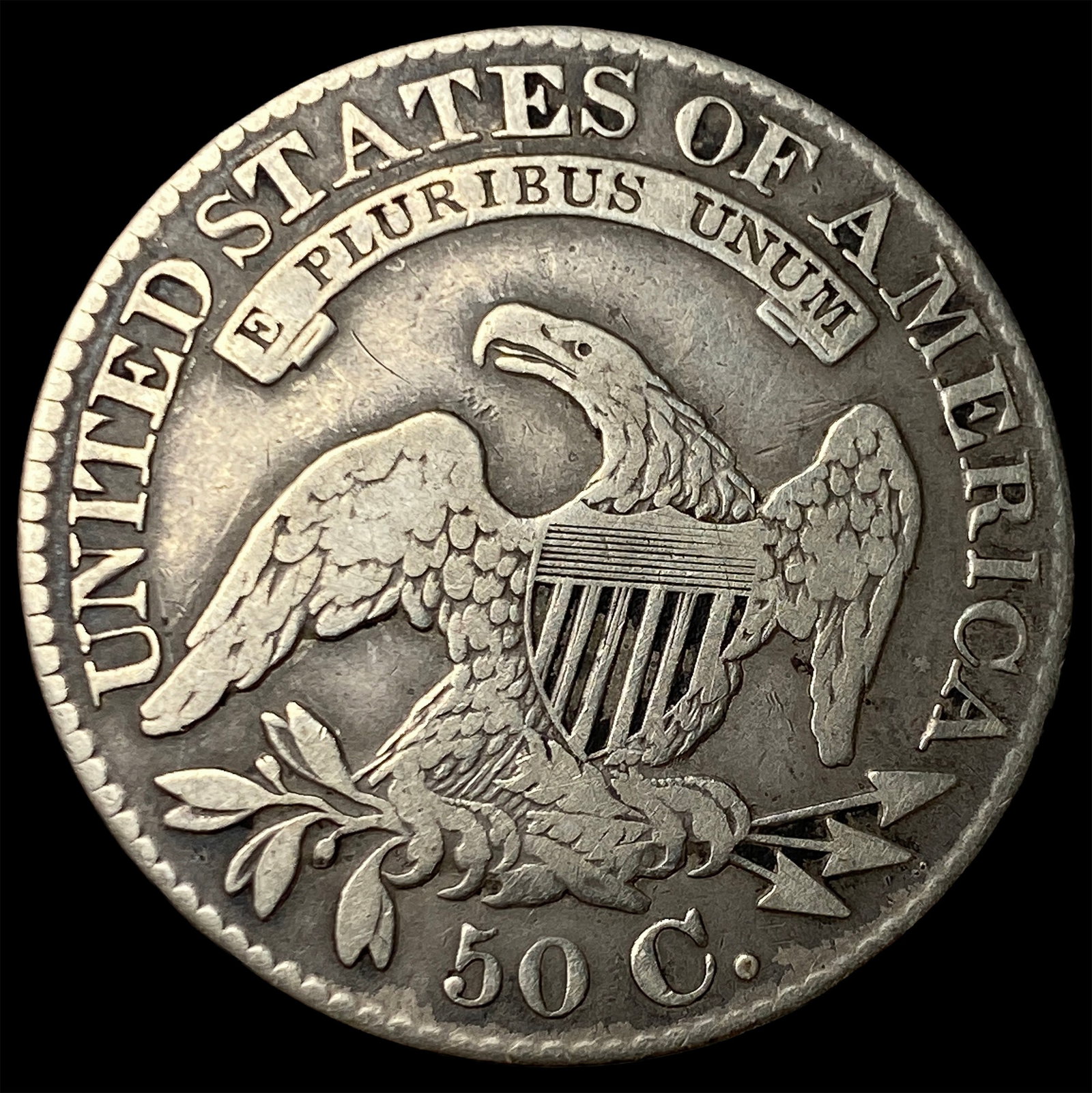1828 Silver Capped Bust Half Dollar LIGHTLY CIRCULATED - 2