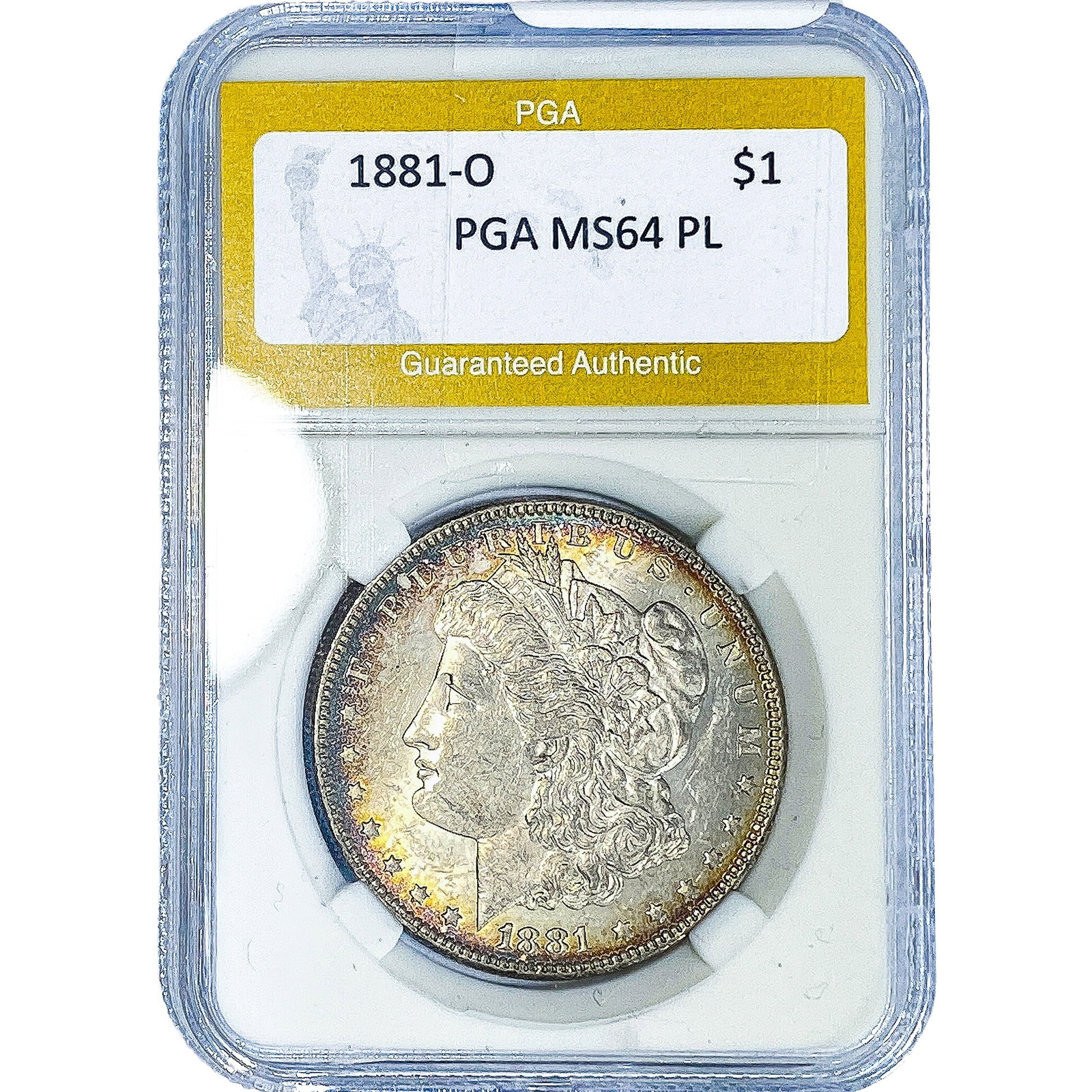 1881-O Morgan Silver Dollar PGA MS64 PL: 1881-O Morgan Silver Dollar PGA MS64 PL