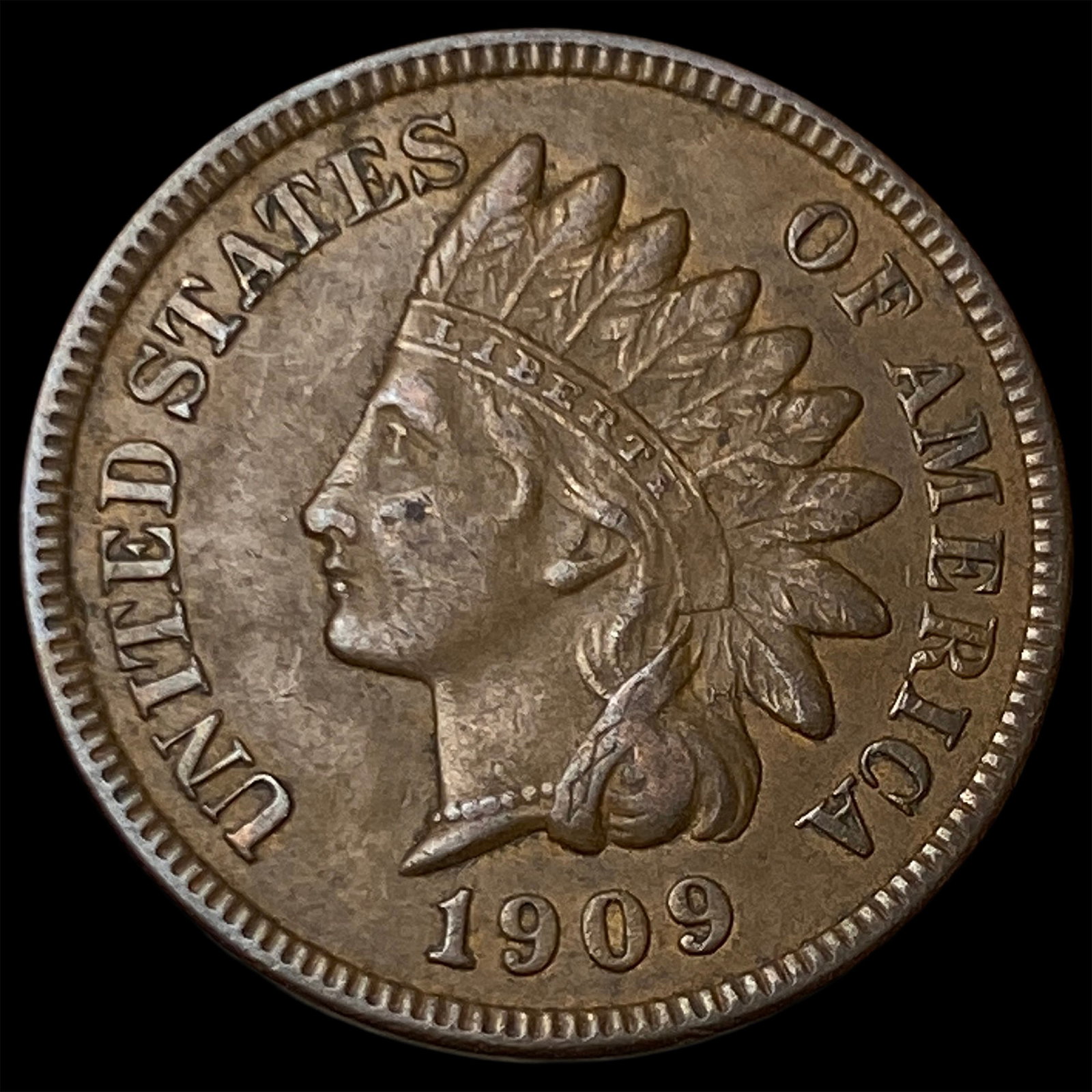 1909 Indian Head Cent CLOSELY UNCIRCULATED: 1909 Indian Head Cent CLOSELY UNCIRCULATED