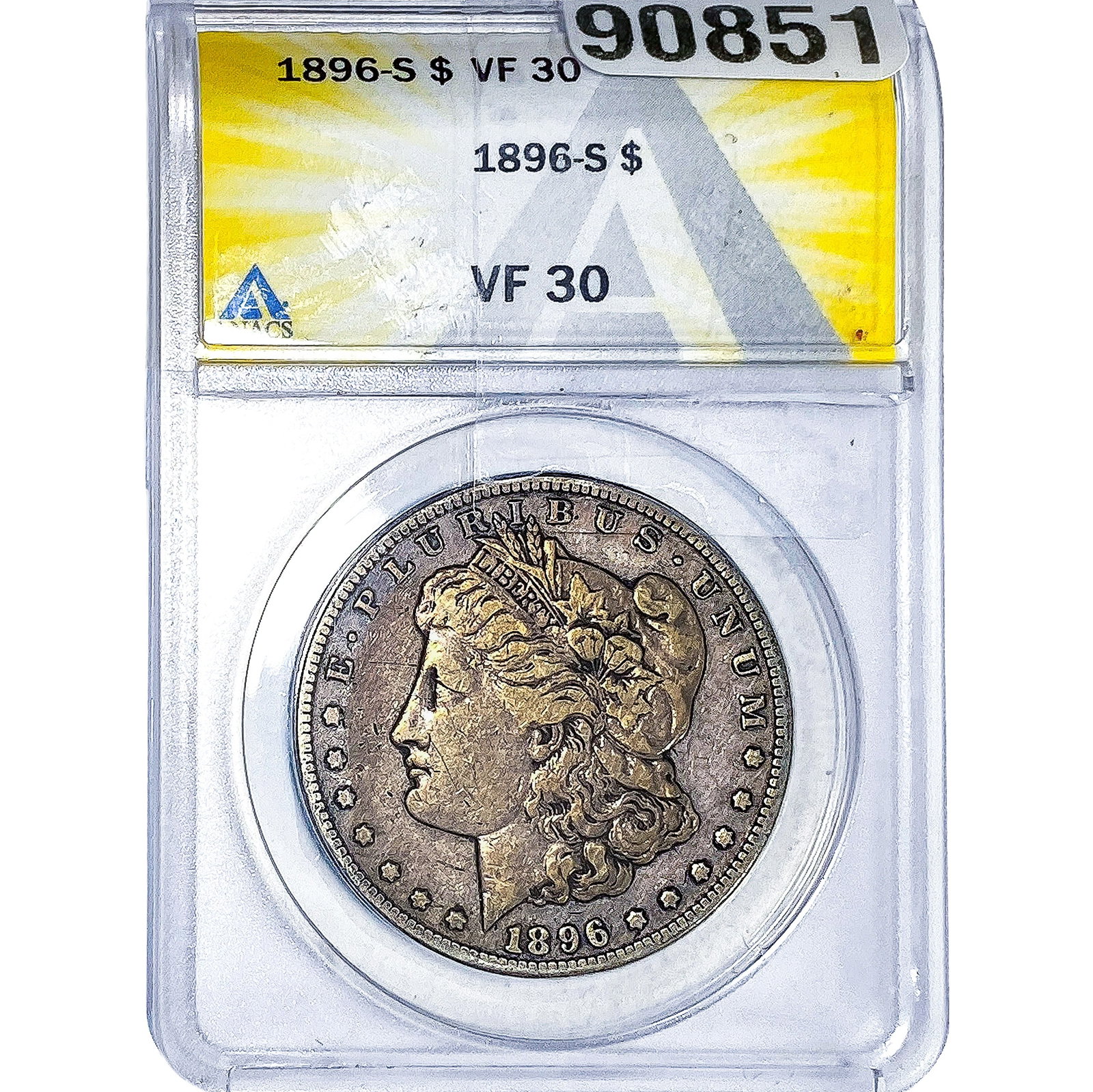 1896-S Morgan Silver Dollar ANACS VF30: 1896-S Morgan Silver Dollar ANACS VF30