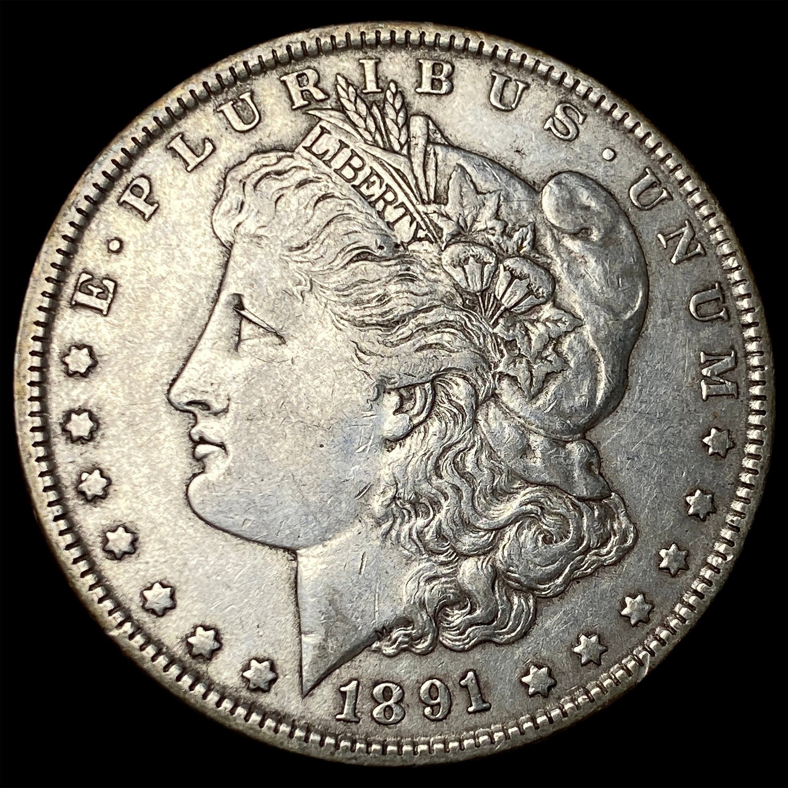 1891 Silver Morgan Dollar NEARLY UNCIRCULATED: 1891 Silver Morgan Dollar NEARLY UNCIRCULATED