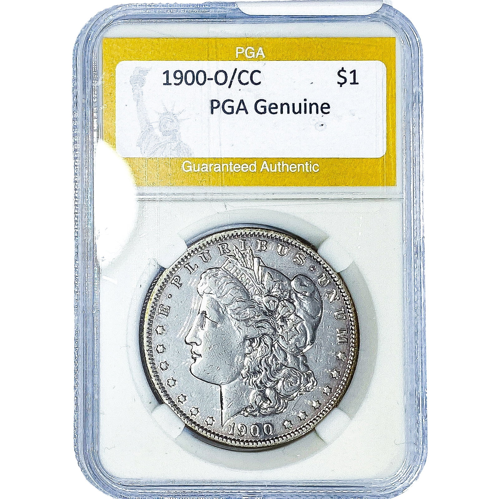 1900-O/CC Morgan Silver Dollar PGA Genuine: 1900-O/CC Morgan Silver Dollar PGA Genuine