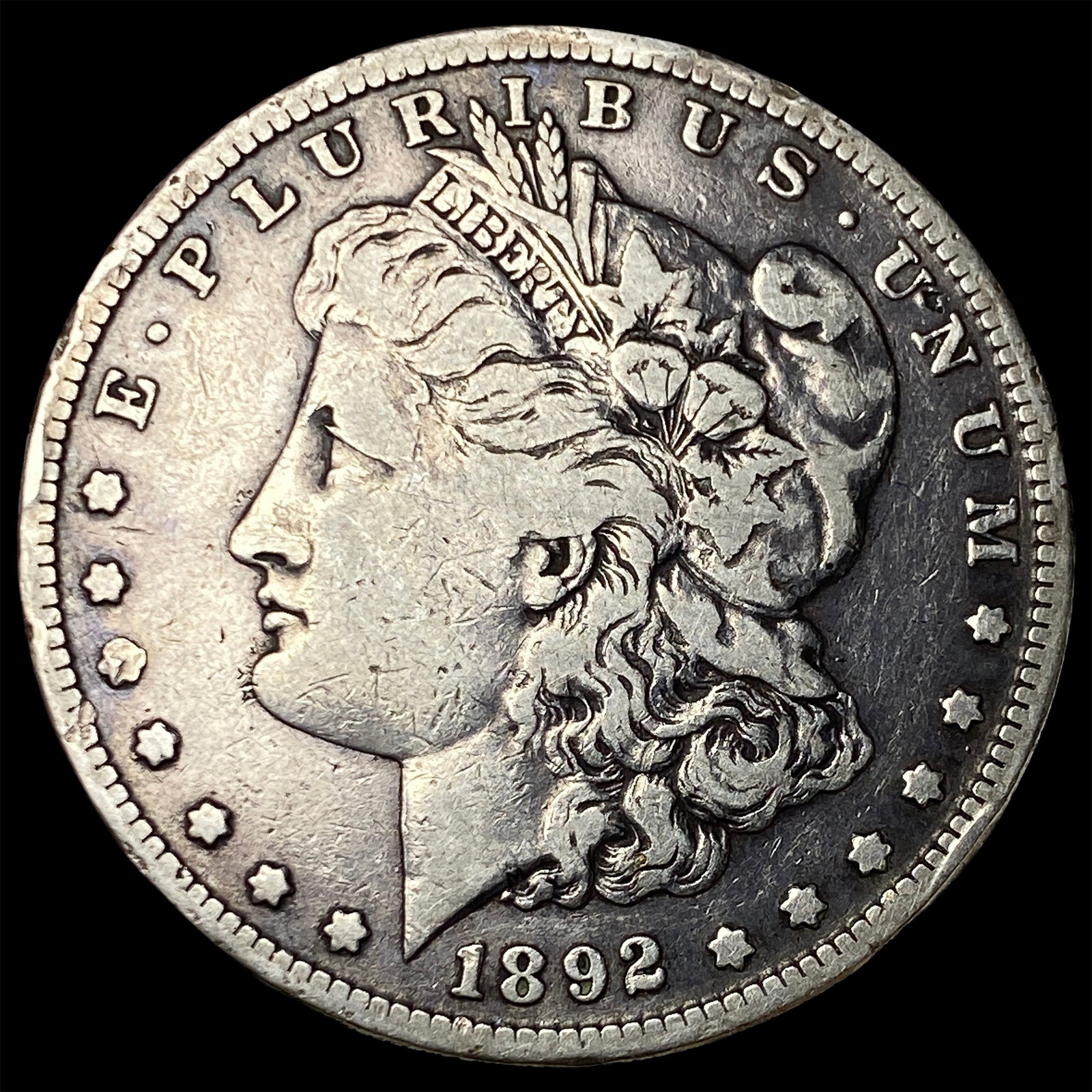 1892 Silver Morgan Dollar NEARLY UNCIRCULATED: 1892 Silver Morgan Dollar NEARLY UNCIRCULATED