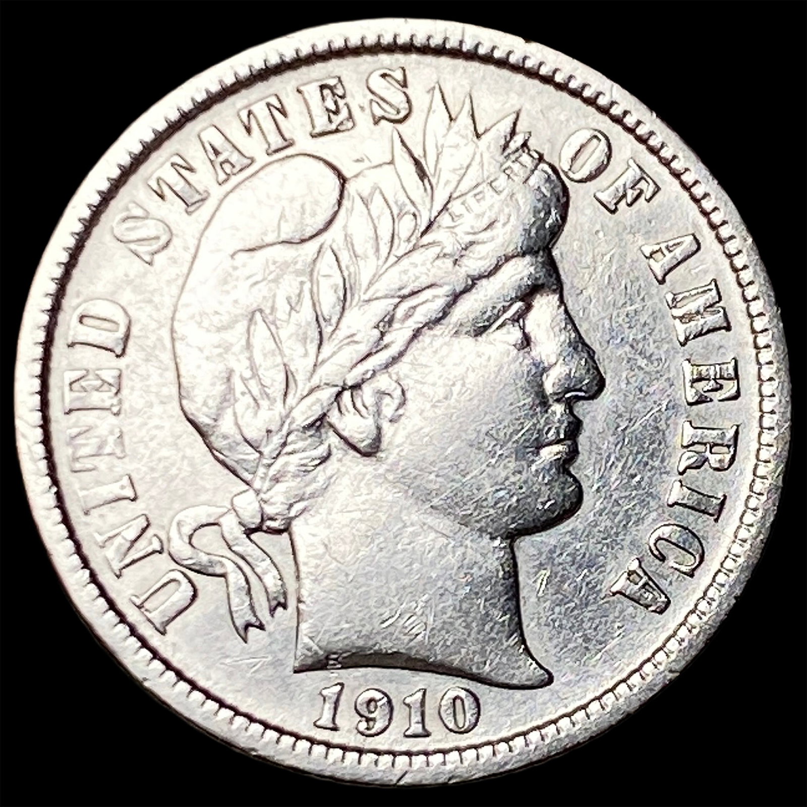 1910-D Silver Barber Dime CHOICE AU (1 of 2)