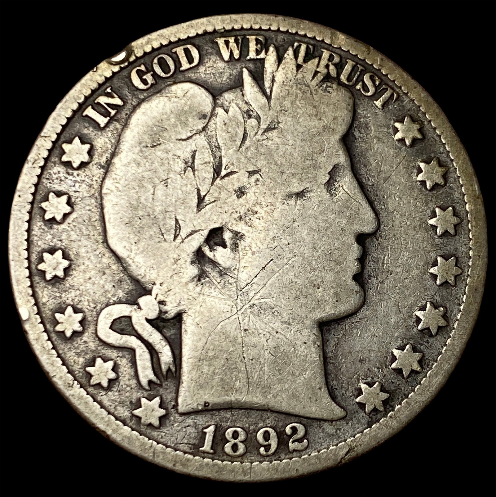 1892 Silver Half Dollar (Barber) NICELY CIRCULATED (1 of 2)