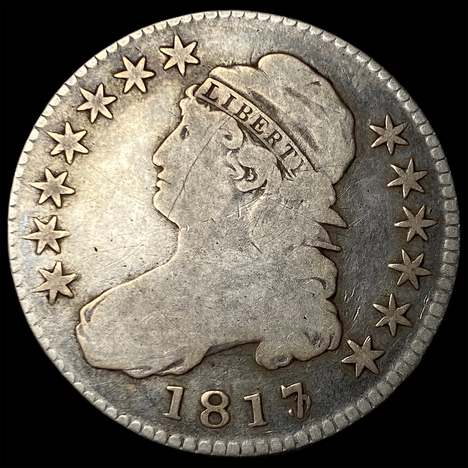 1817 Capped Bust Half Dollar NICELY CIRCULATED (1 of 2)