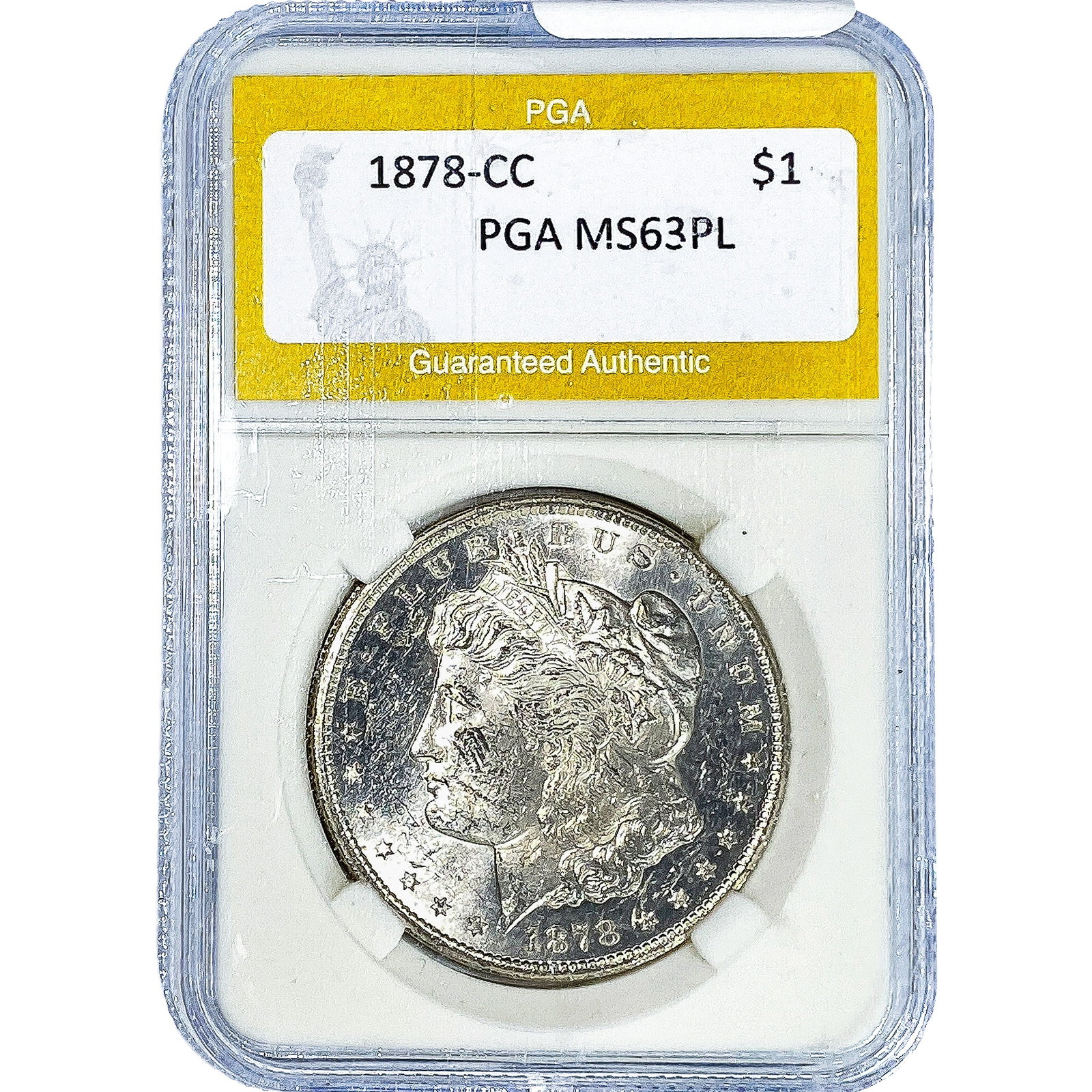1878-C Morgan Silver Dollar PGA MS63 PL: 1878-C Morgan Silver Dollar PGA MS63 PL