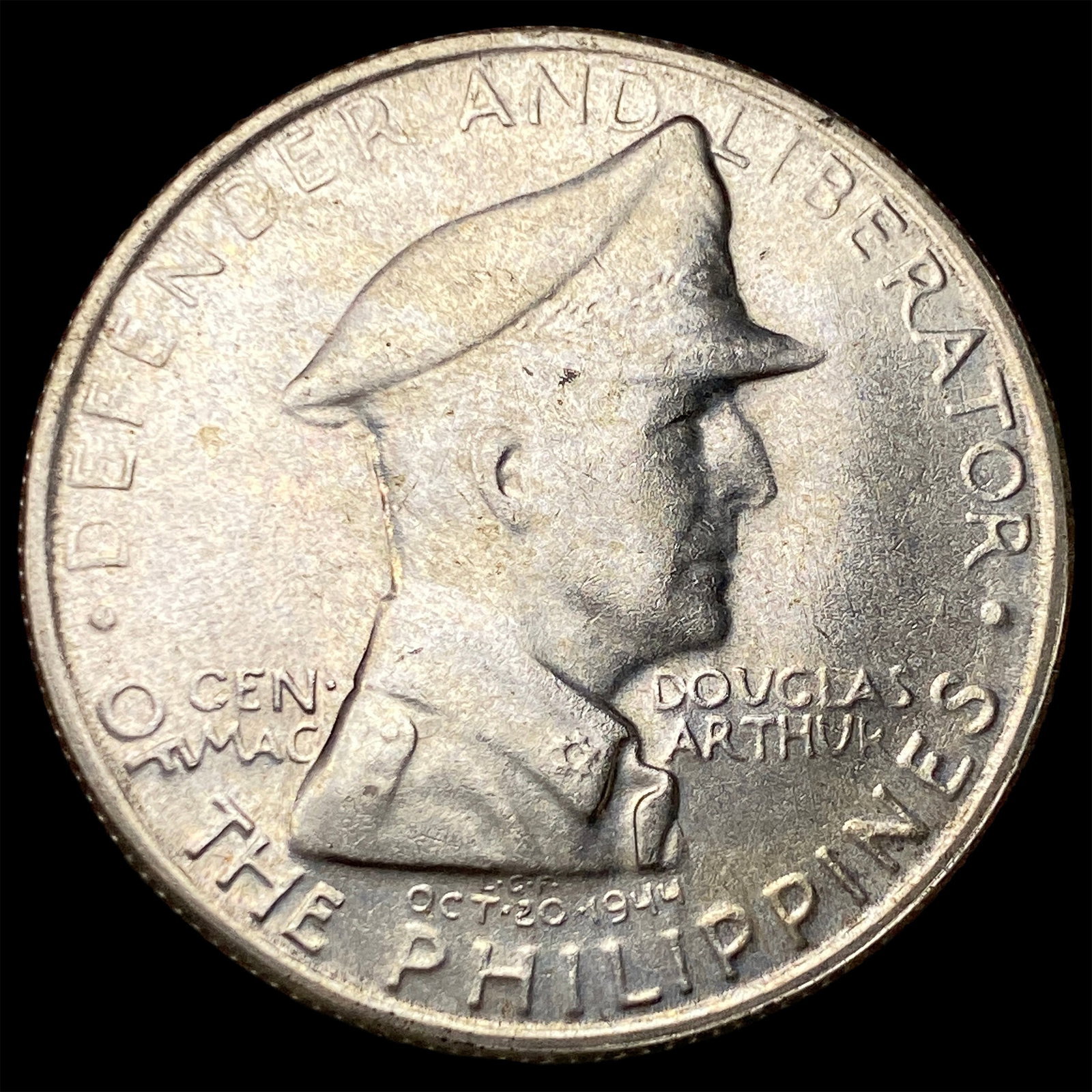 1947-S Philippines MacArthur Silver Peso CLOSELY UNCIRCULATED: 1947-S Philippines MacArthur Silver Peso CLOSELY UNCIRCULATED
