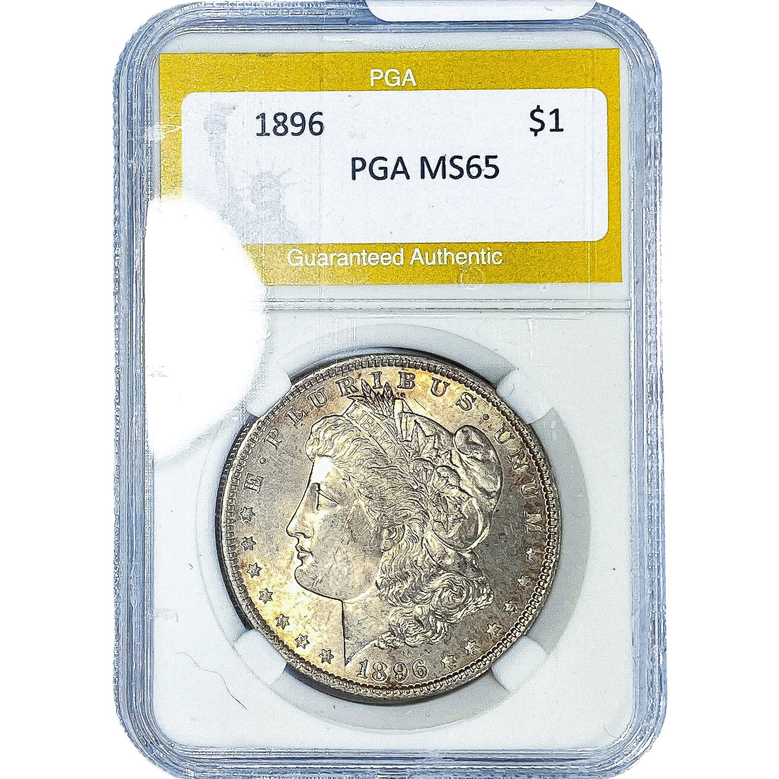 1896 Morgan Silver Dollar PGA MS65: 1896 Morgan Silver Dollar PGA MS65