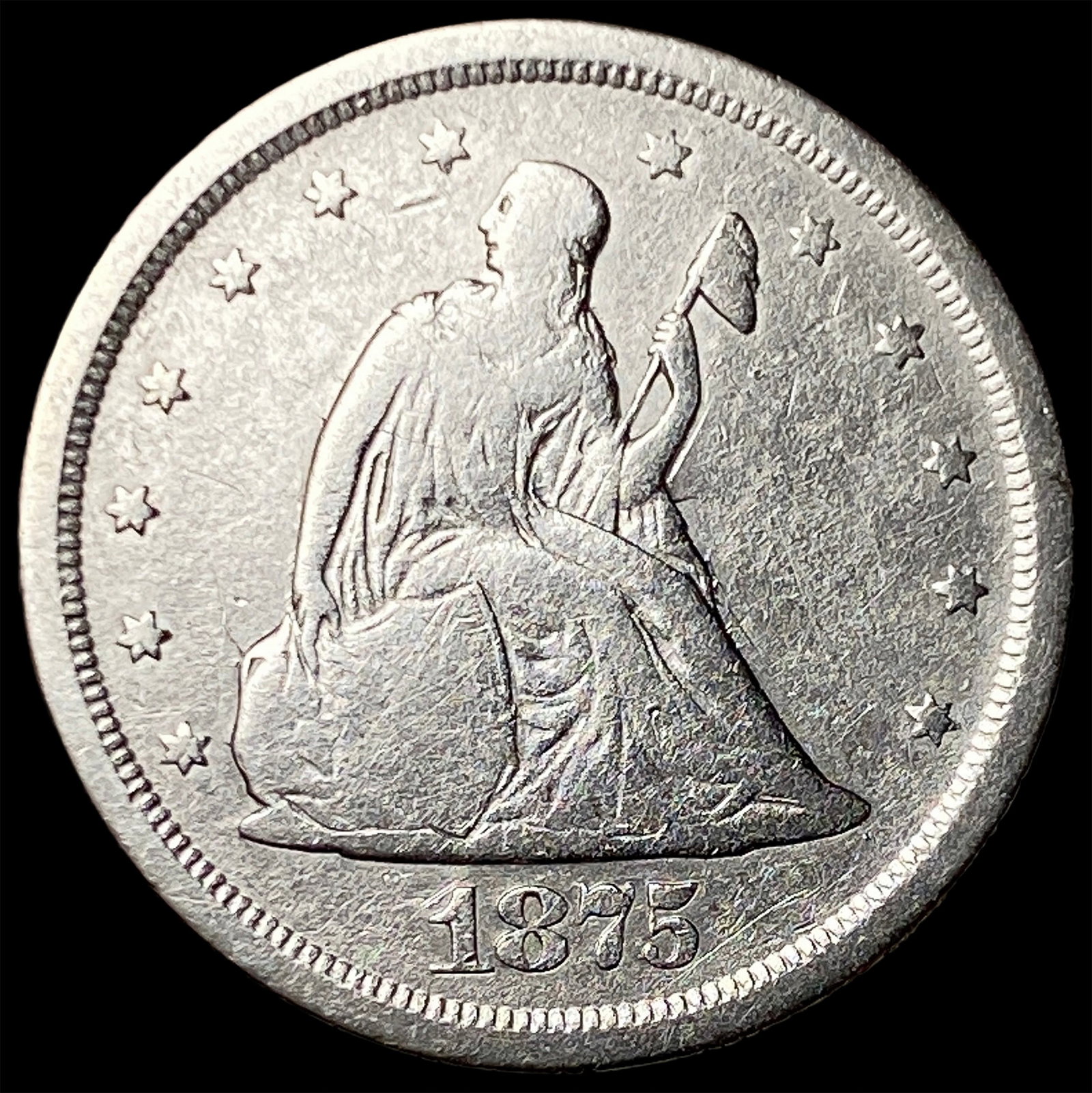 1875-S Silver Twenty Cents NEARLY UNCIRCULATED: 1875-S Silver Twenty Cents NEARLY UNCIRCULATED