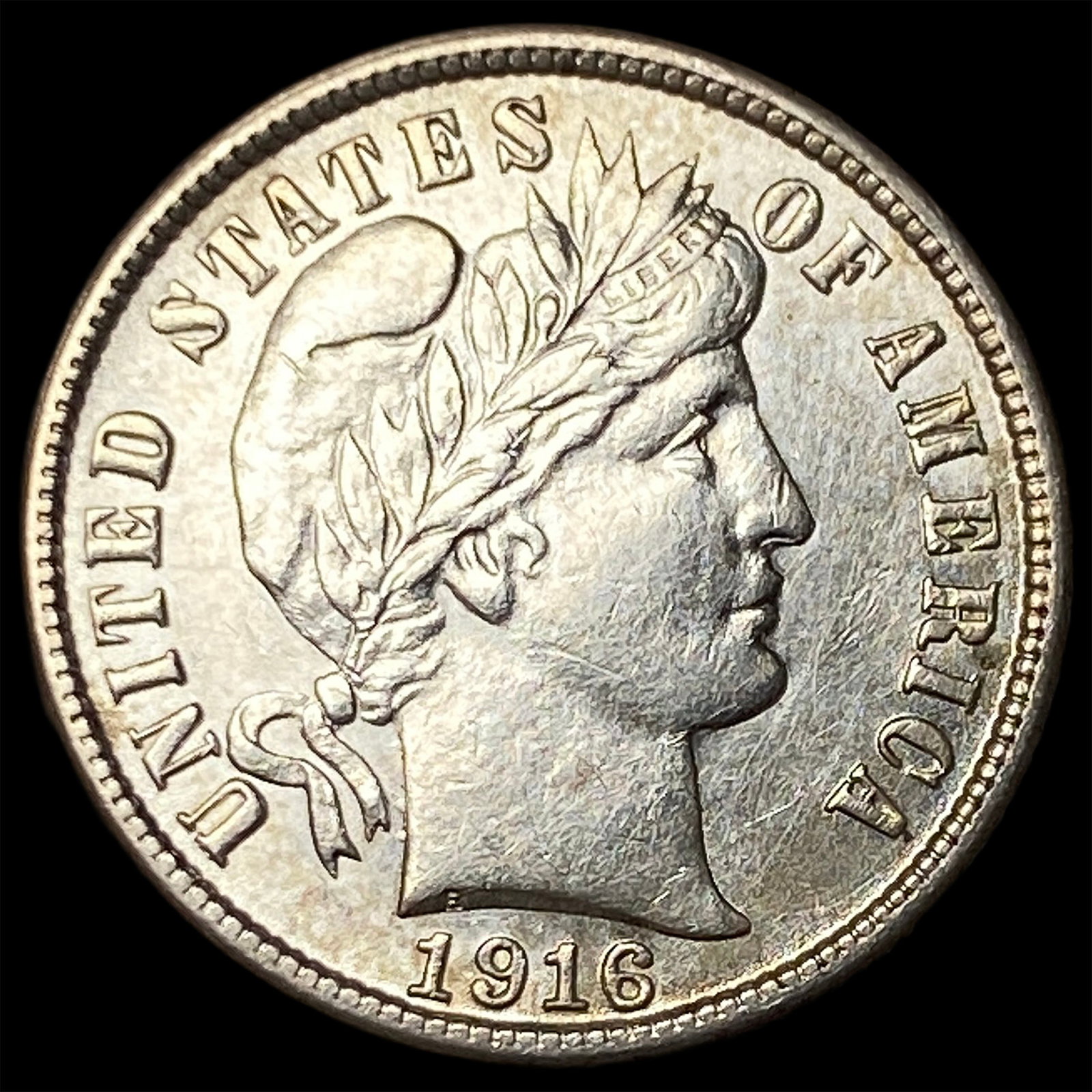 1916-S Silver Barber Dime UNCIRCULATED: 1916-S Silver Barber Dime UNCIRCULATED