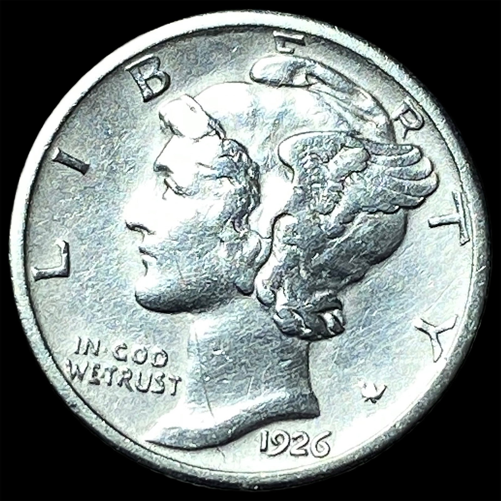 1926-S Silver Mercury Dime CLOSELY UNCIRCULATED: 1926-S Silver Mercury Dime CLOSELY UNCIRCULATED
