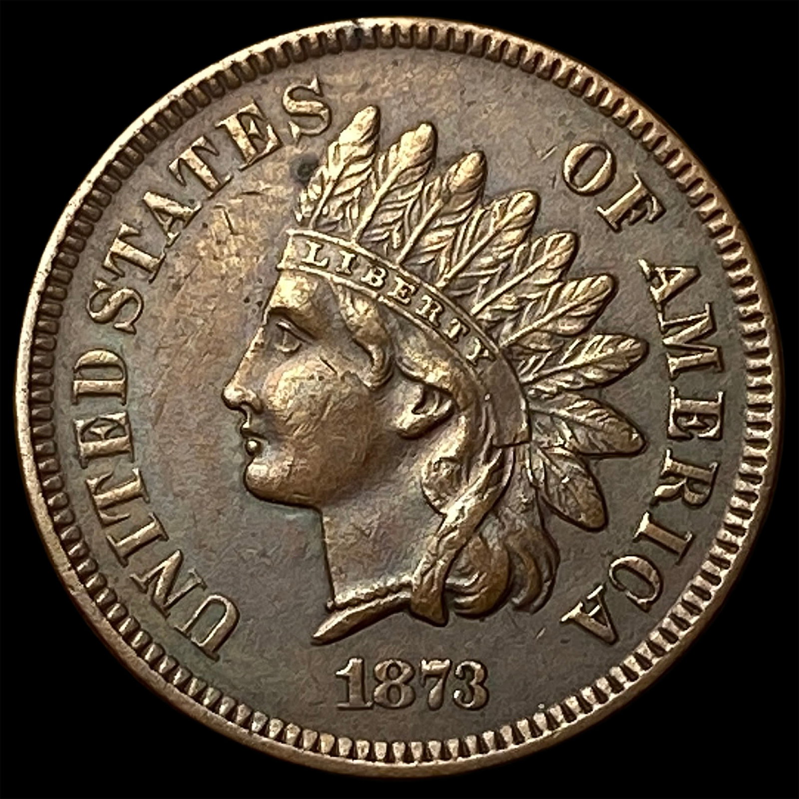 1873 Indian Head Cent CLOSELY UNCIRCULATED: 1873 Indian Head Cent CLOSELY UNCIRCULATED