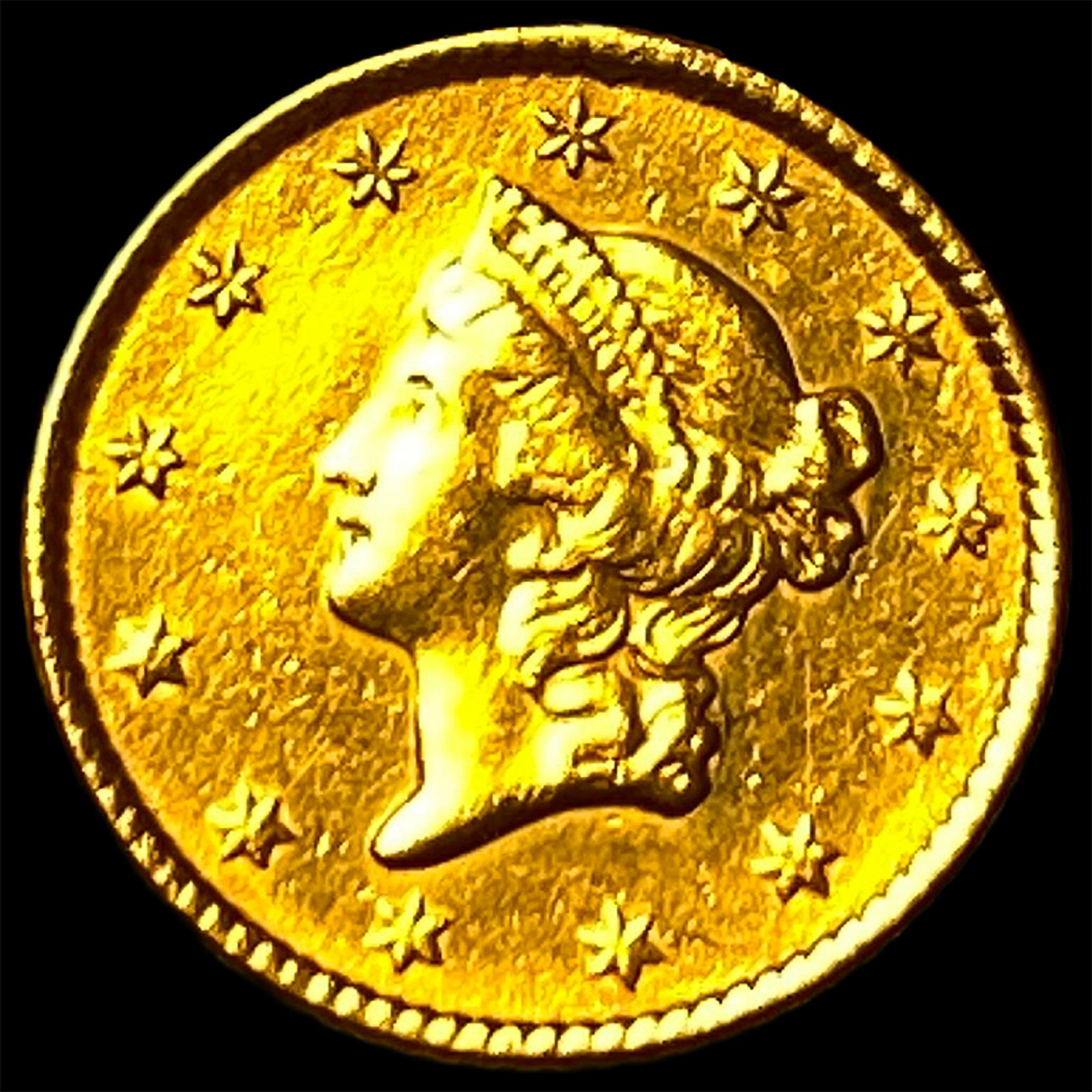 1853 Gold $1 Liberty Head HIGH GRADE (1 of 2)