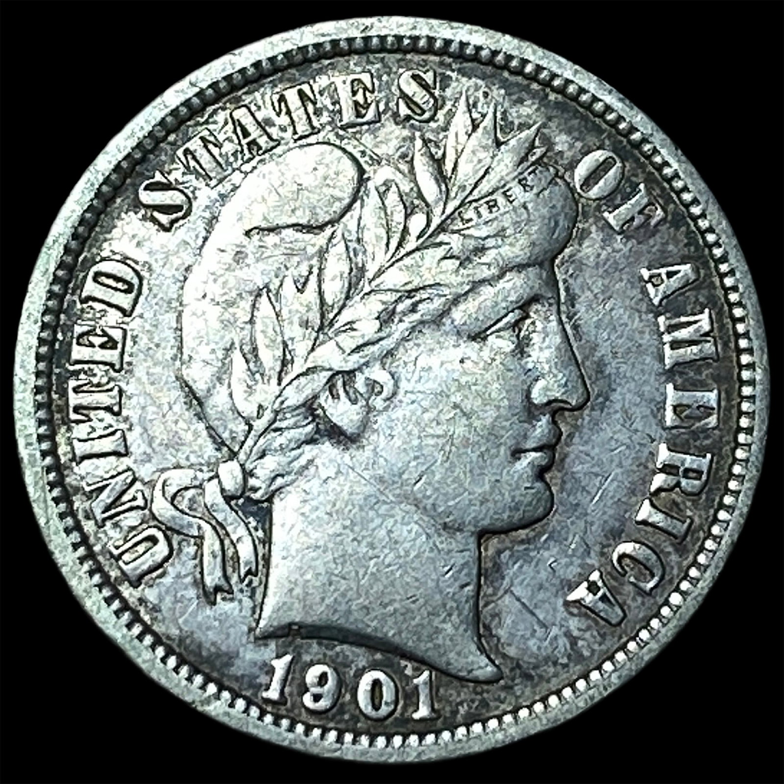 1901-O Silver Barber Dime HIGH GRADE: 1901-O Silver Barber Dime HIGH GRADE