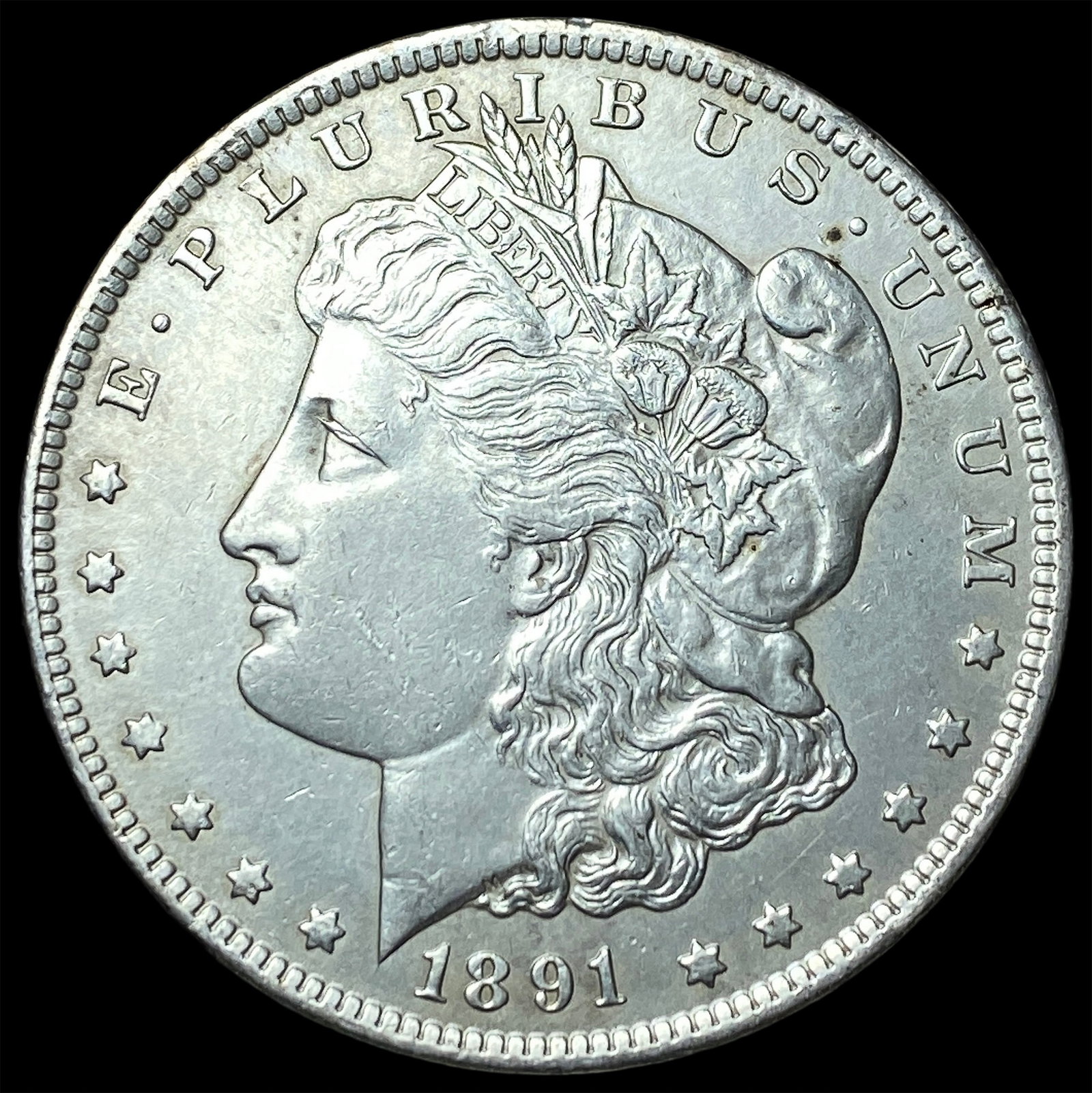 1891-CC Silver Morgan Dollar CLOSELY UNCIRCULATED: 1891-CC Silver Morgan Dollar CLOSELY UNCIRCULATED
