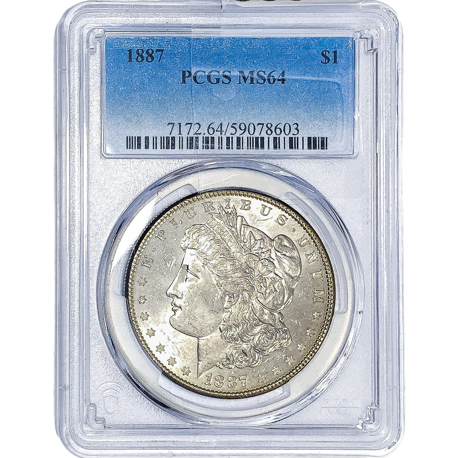 1887 Morgan Silver Dollar PCGS MS64: 1887 Morgan Silver Dollar PCGS MS64