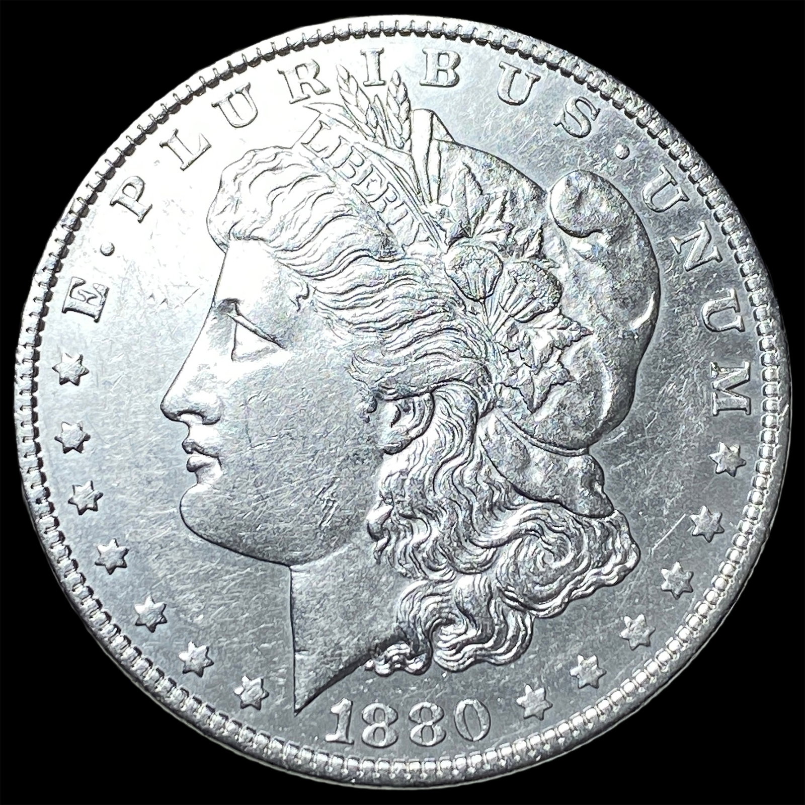 1880-S Silver Morgan Dollar CLOSELY UNCIRCULATED: 1880-S Silver Morgan Dollar CLOSELY UNCIRCULATED