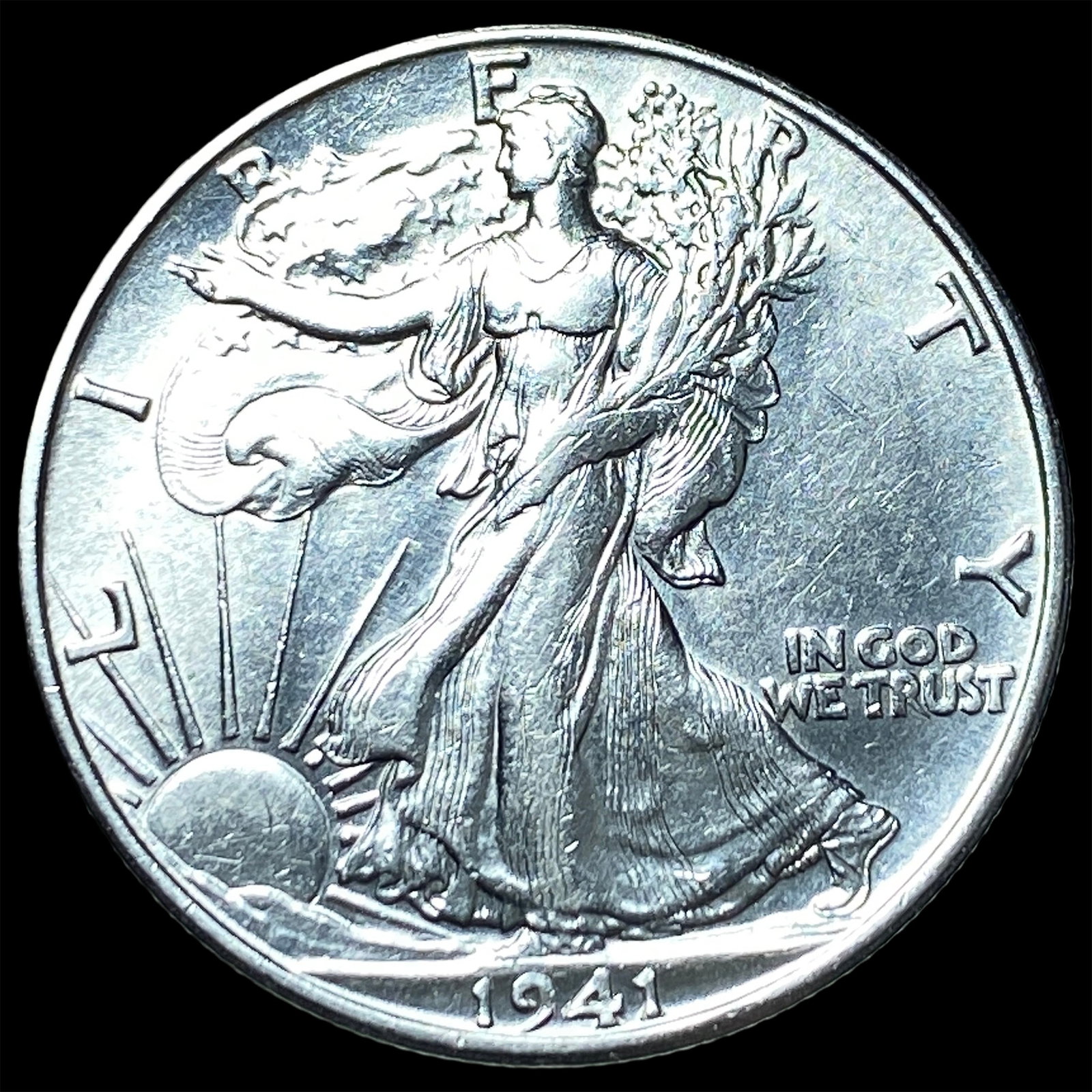 1941 Silver Half Dollar (Walking Liberty) CHOICE AU (1 of 2)