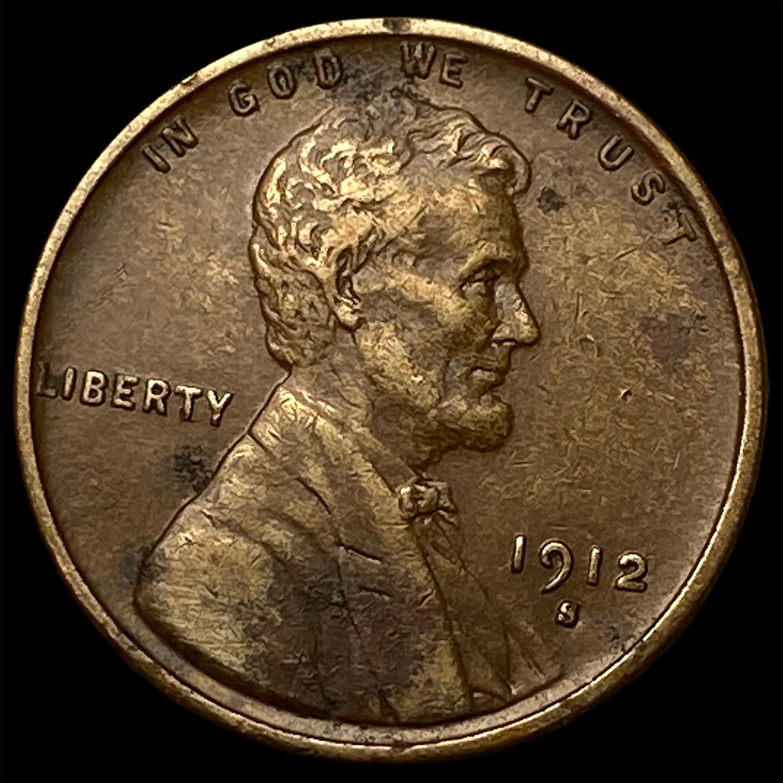 1912-S Lincoln Wheat Cent NEARLY UNCIRCULATED (1 of 2)