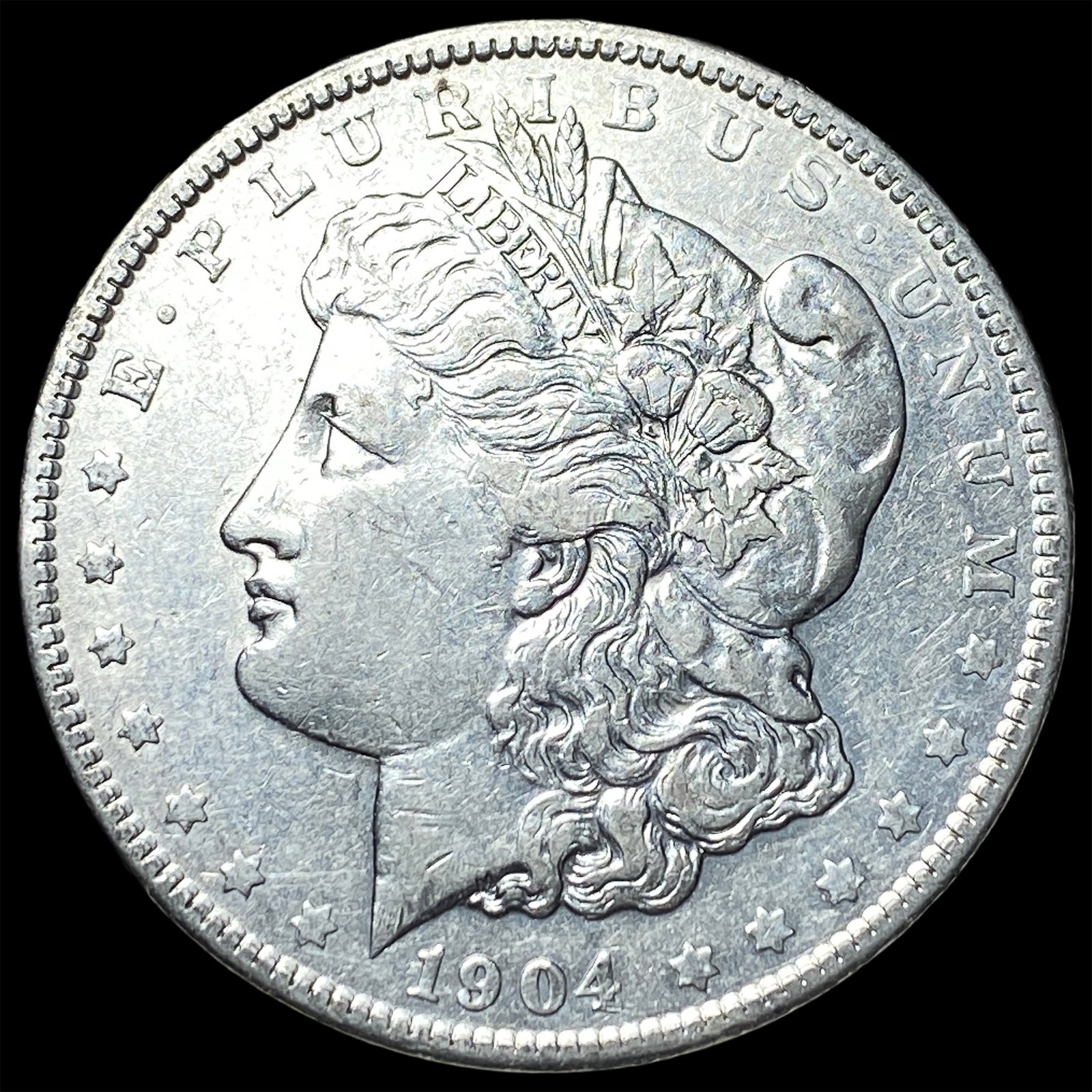 1904 Morgan Silver Dollar NEARLY UNCIRCULATED: 1904 Morgan Silver Dollar NEARLY UNCIRCULATED