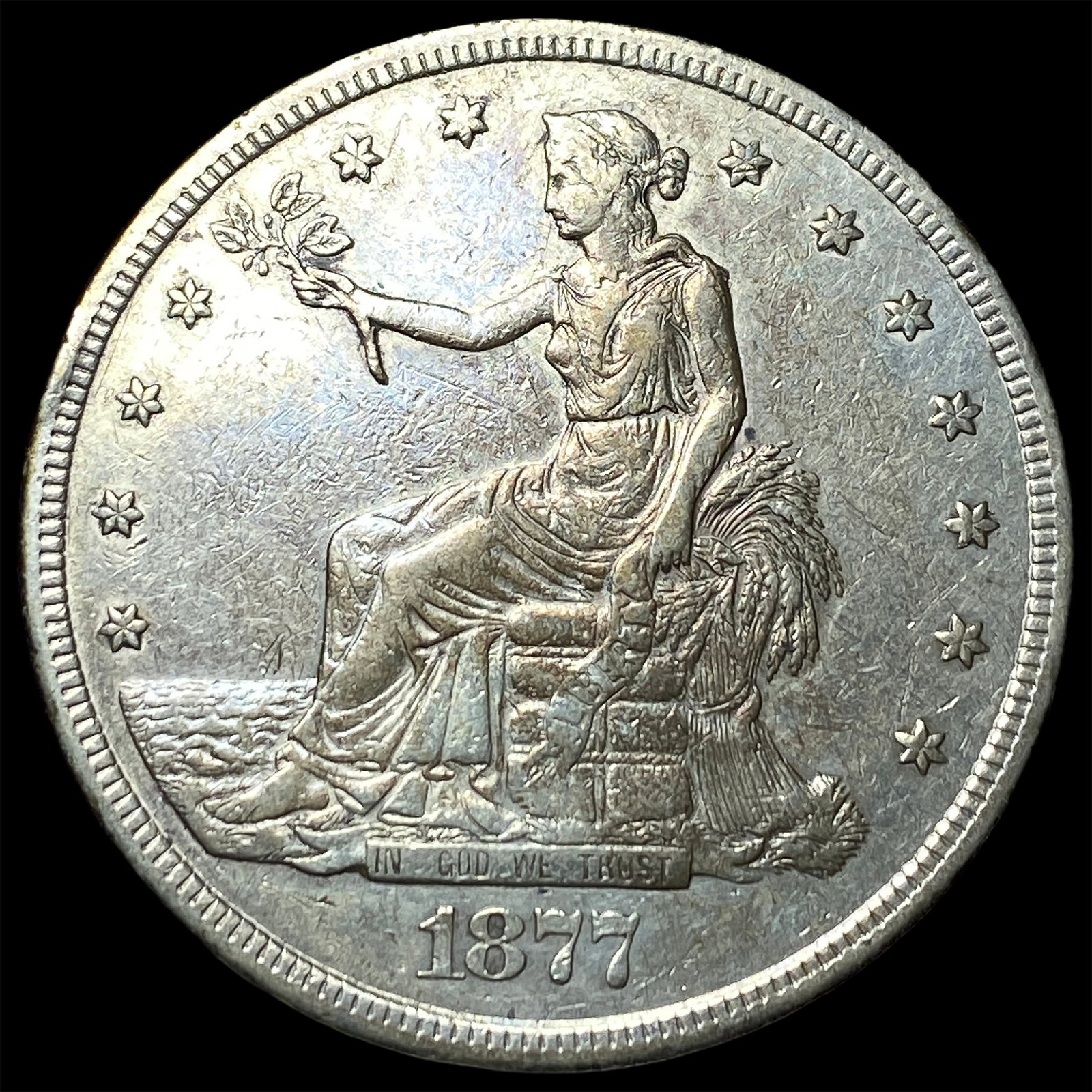 1877-S Silver Trade Dollar CLOSELY UNCIRCULATED (1 of 2)