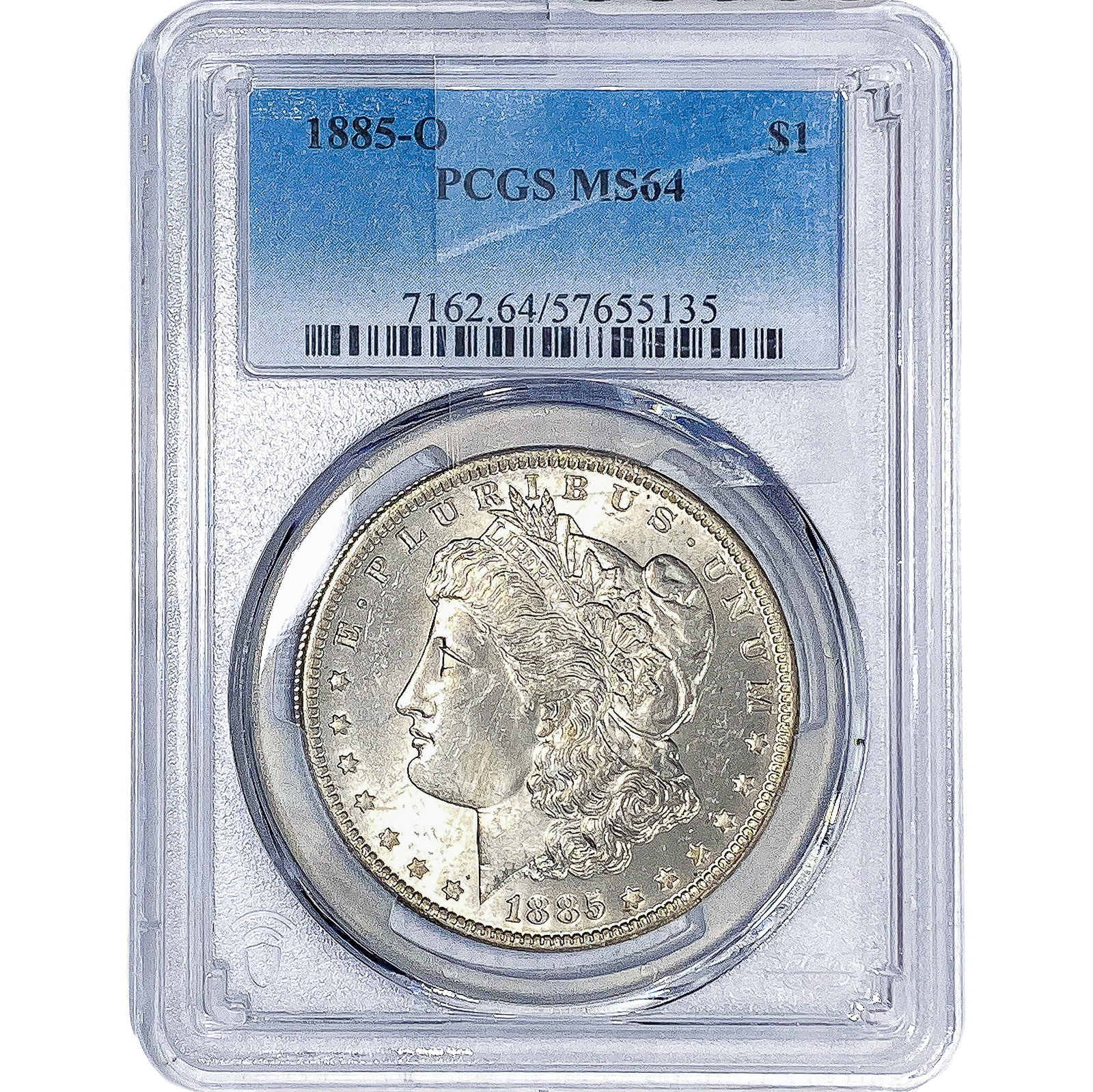 1885-O Morgan Silver Dollar PCGS MS64: 1885-O Morgan Silver Dollar PCGS MS64