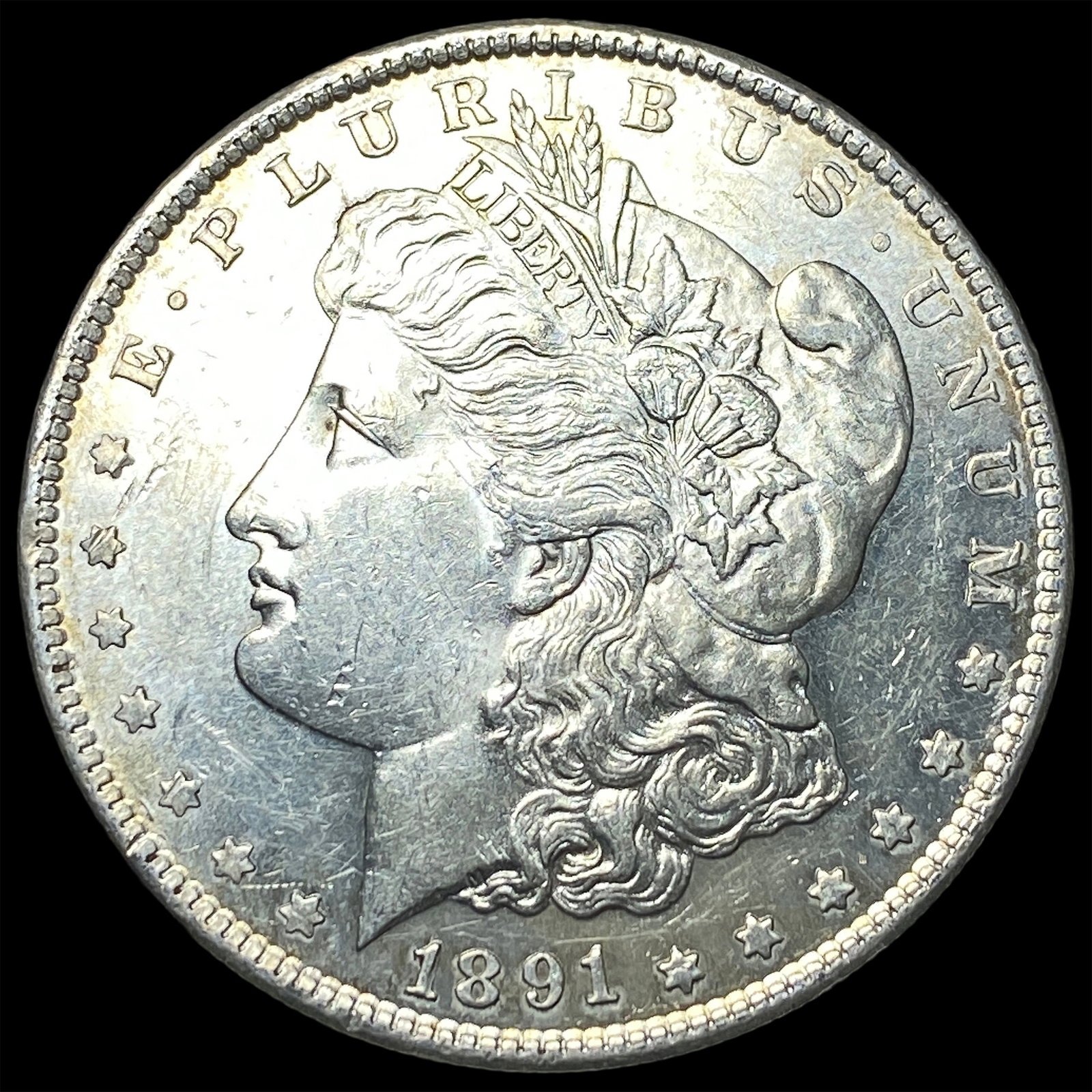 1891-S Silver Morgan Dollar CLOSELY UNCIRCULATED: 1891-S Silver Morgan Dollar CLOSELY UNCIRCULATED