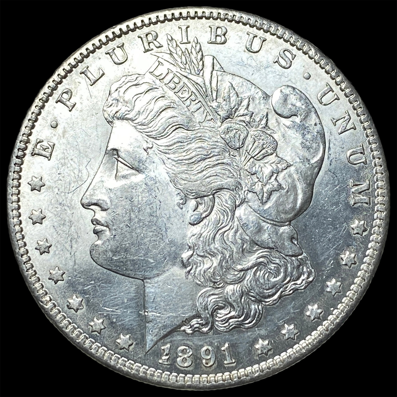 1891-S Silver Morgan Dollar CLOSELY UNCIRCULATED: 1891-S Silver Morgan Dollar CLOSELY UNCIRCULATED