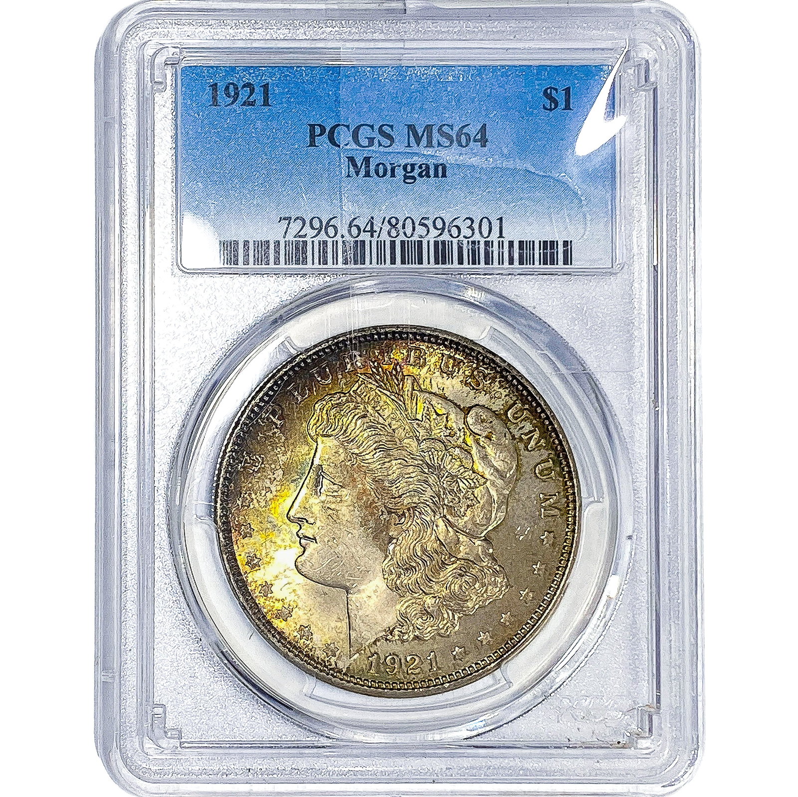 1921 Morgan Silver Dollar PCGS MS64: 1921 Morgan Silver Dollar PCGS MS64