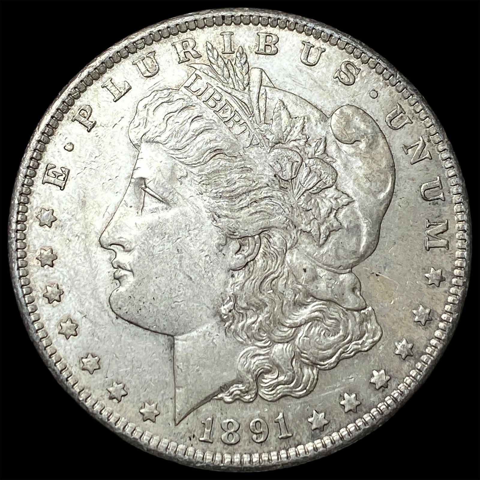 1891-CC Silver Morgan Dollar CLOSELY UNCIRCULATED: 1891-CC Silver Morgan Dollar CLOSELY UNCIRCULATED
