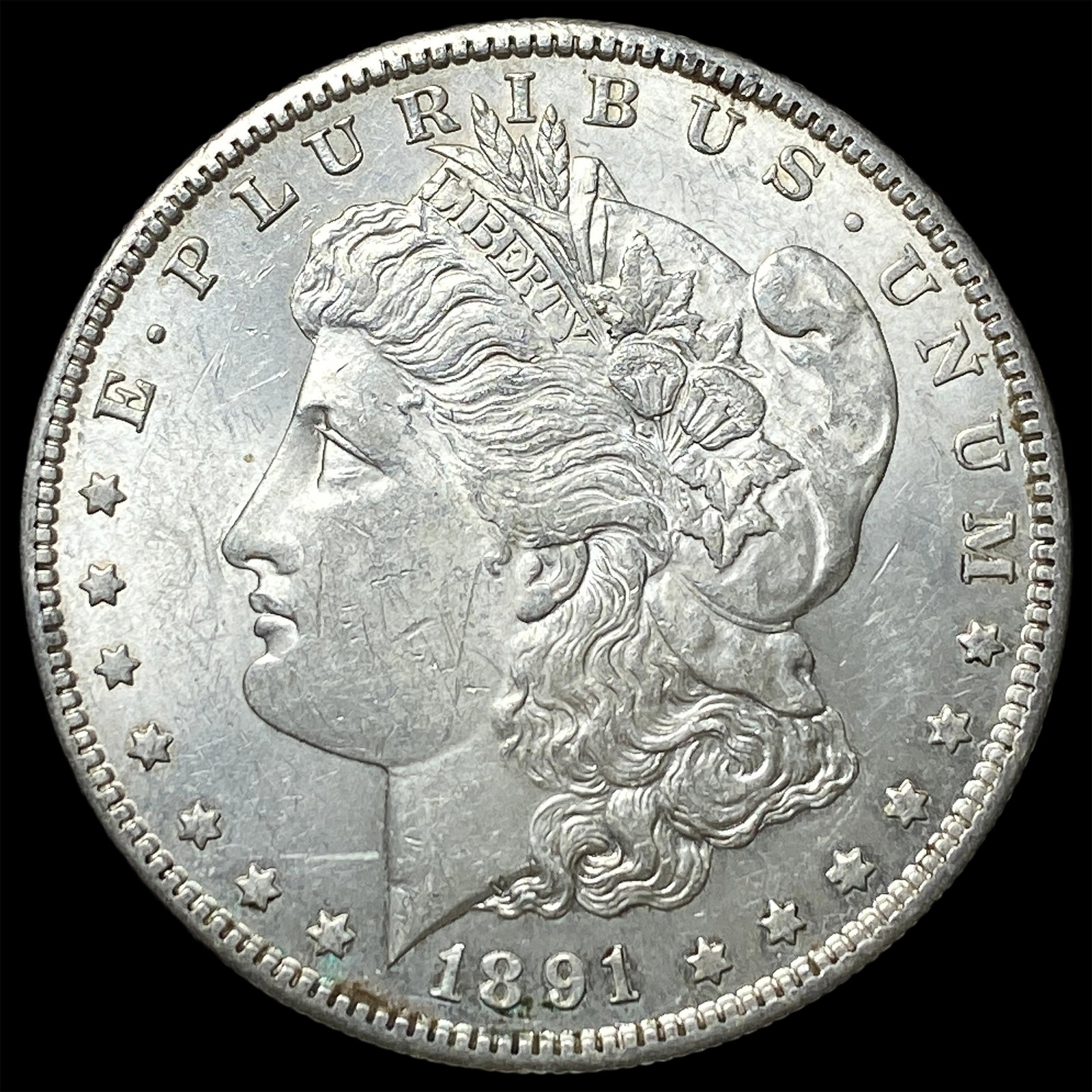 1891-S Silver Morgan Dollar CLOSELY UNCIRCULATED: 1891-S Silver Morgan Dollar CLOSELY UNCIRCULATED