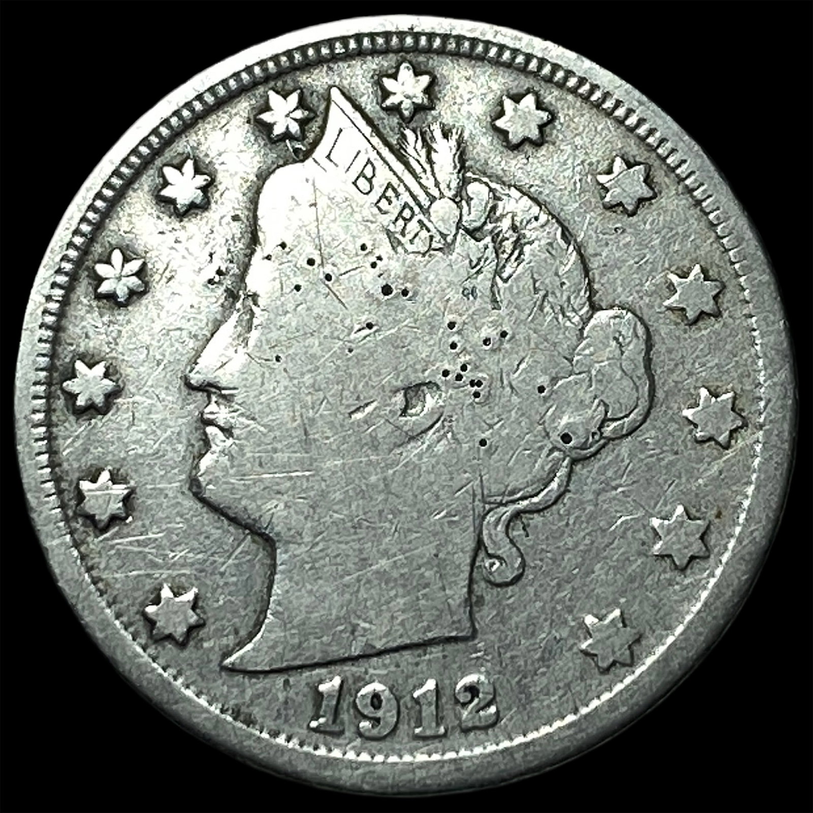 1912 Liberty Head Nickel NICELY CIRCULATED: 1912 Liberty Head Nickel NICELY CIRCULATED