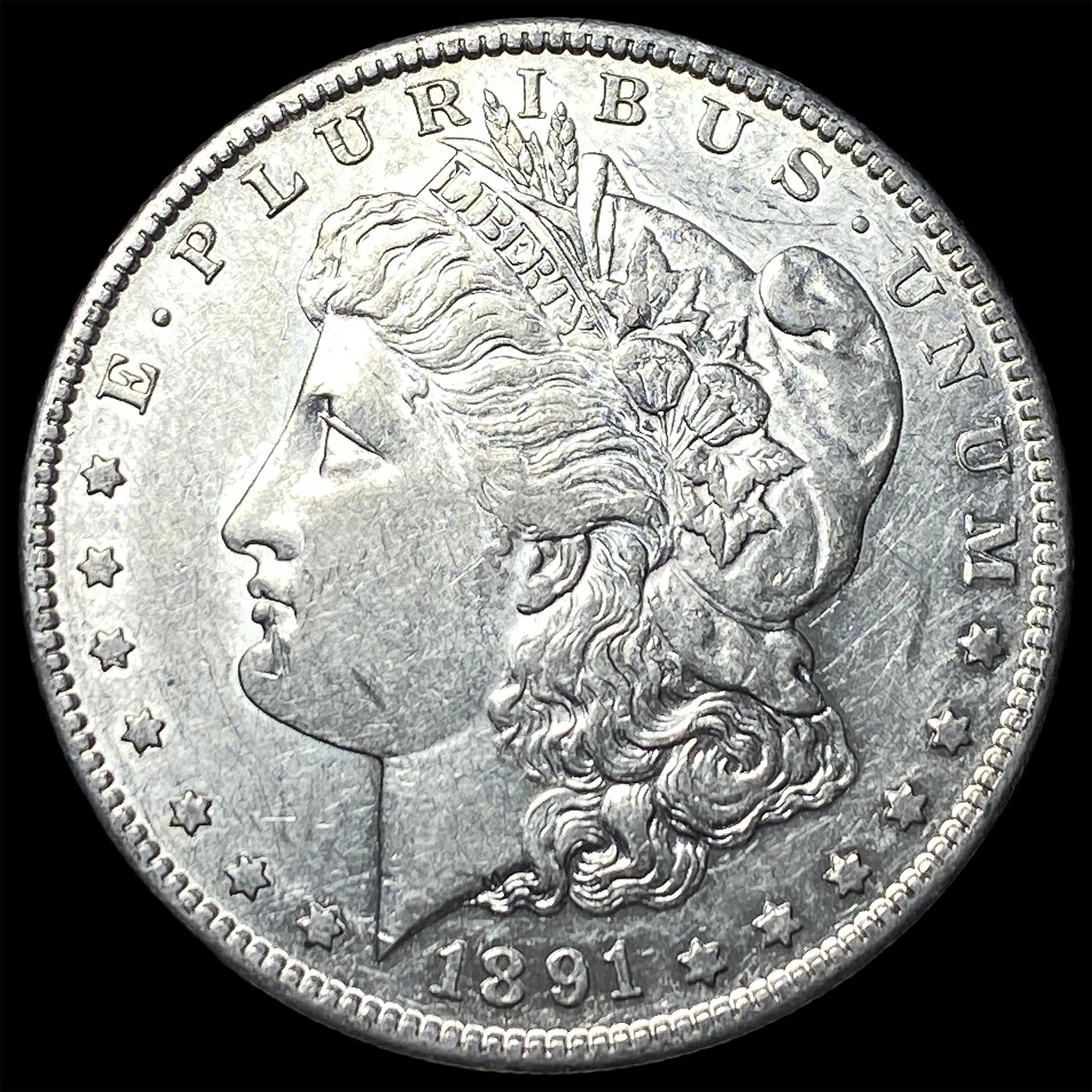 1891-S Silver Morgan Dollar CLOSELY UNCIRCULATED: 1891-S Silver Morgan Dollar CLOSELY UNCIRCULATED