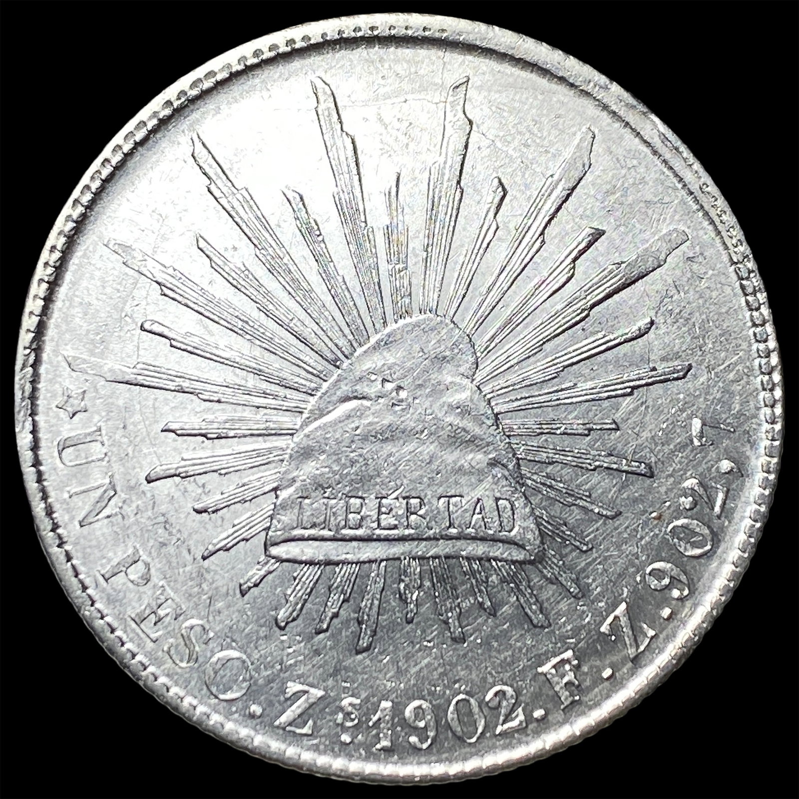 1902Zs FZ Mexico Silver Peso CHOICE BU (1 of 2)
