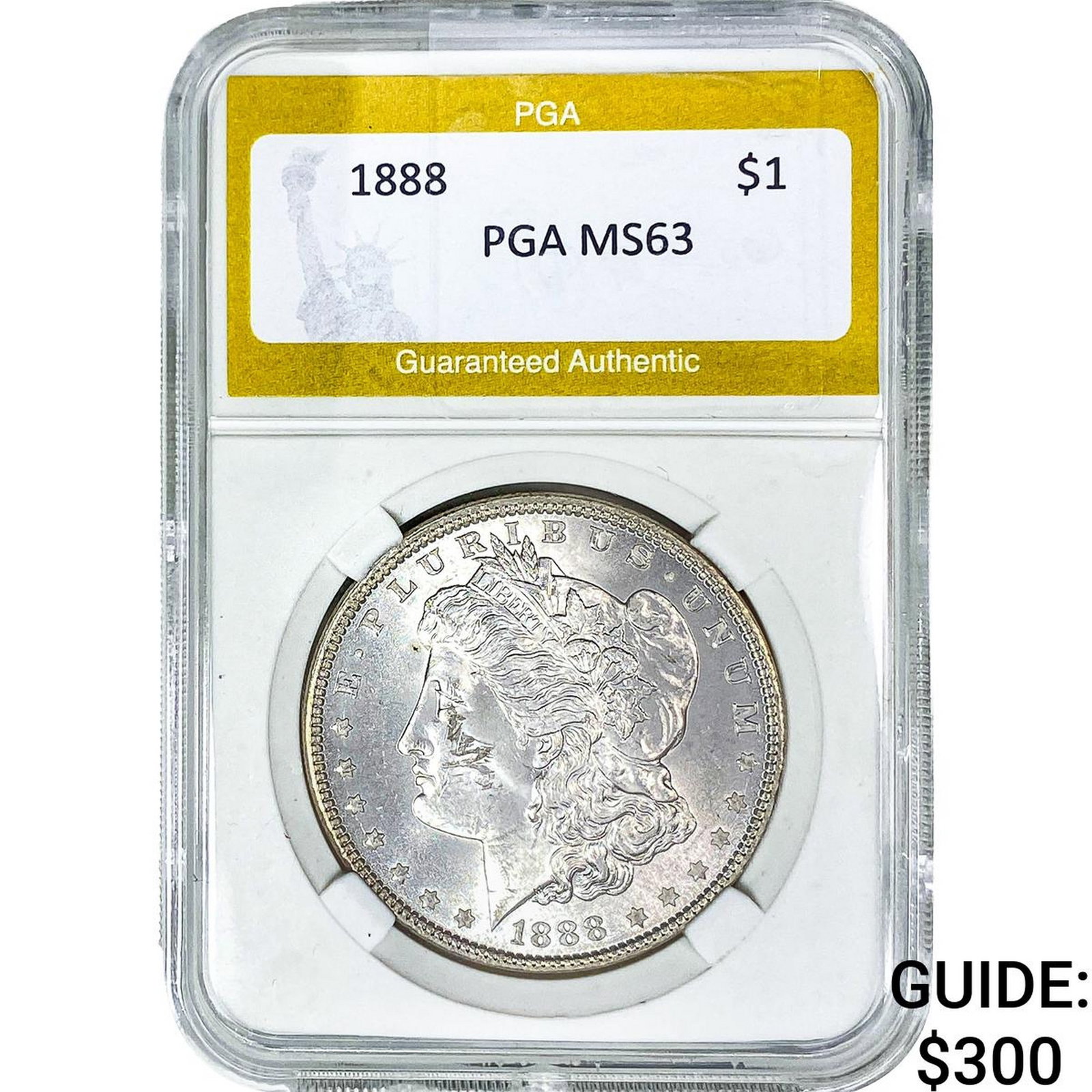 1888 Morgan Silver Dollar PGA MS63: 1888 Morgan Silver Dollar PGA MS63
