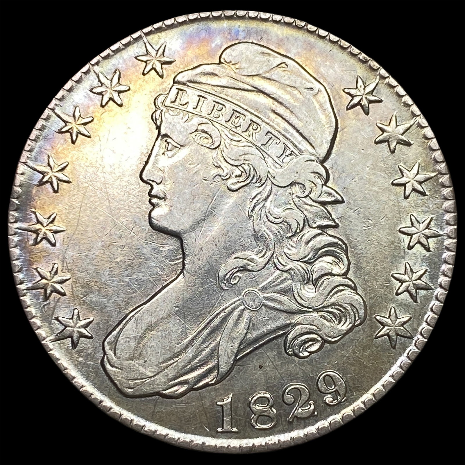 1829 Capped Bust Half Dollar CLOSELY UNCIRCULATED (1 of 2)